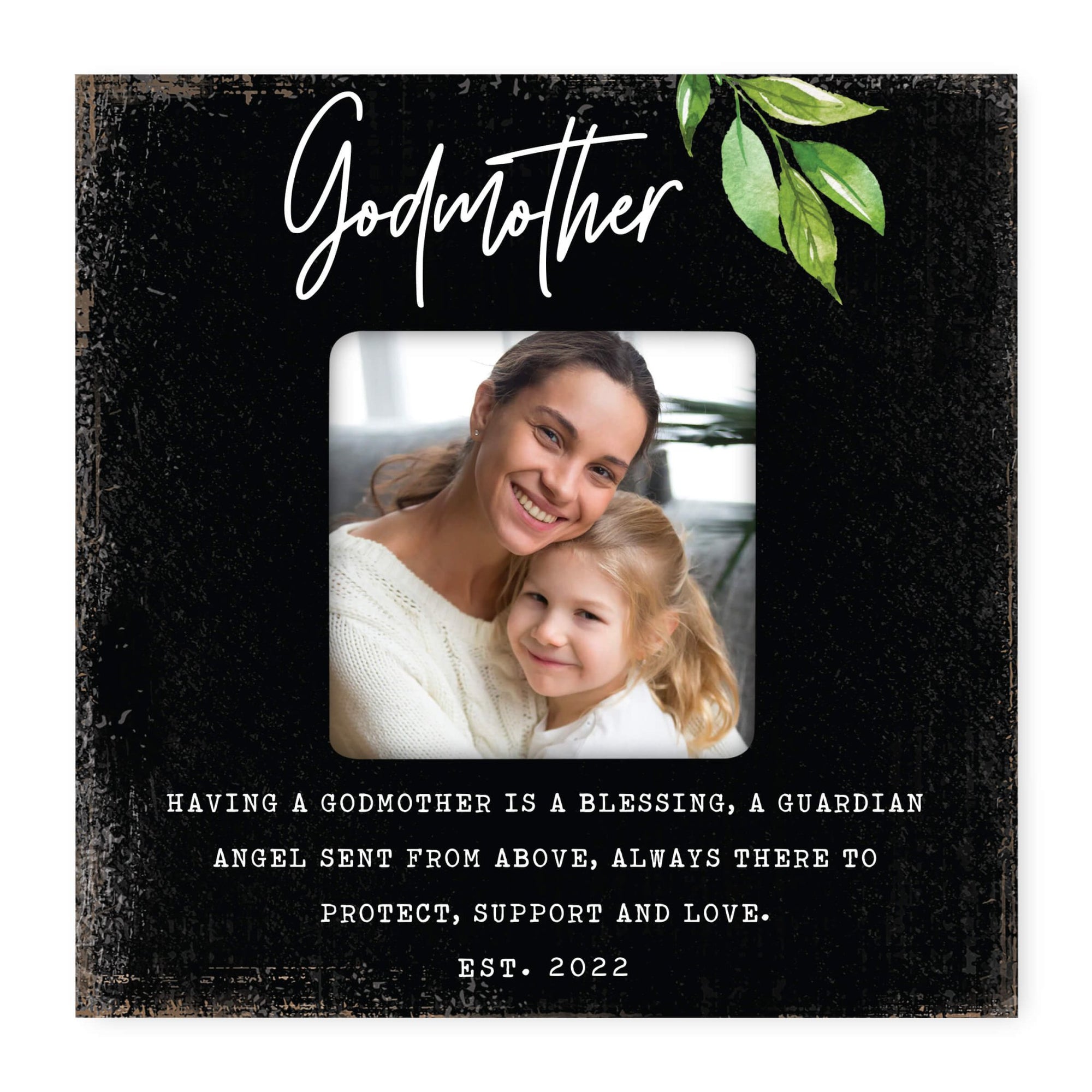Personalized Wooden Picture Frame for Godmother - LifeSong Milestones
