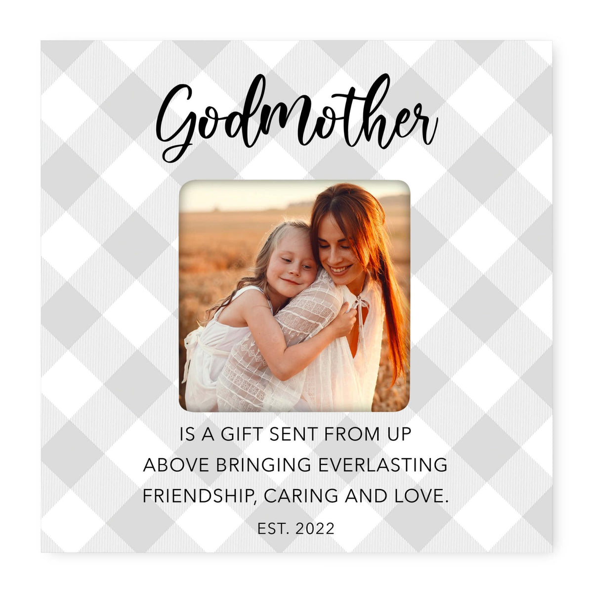 Personalized Wooden Picture Frame for Godmother - LifeSong Milestones