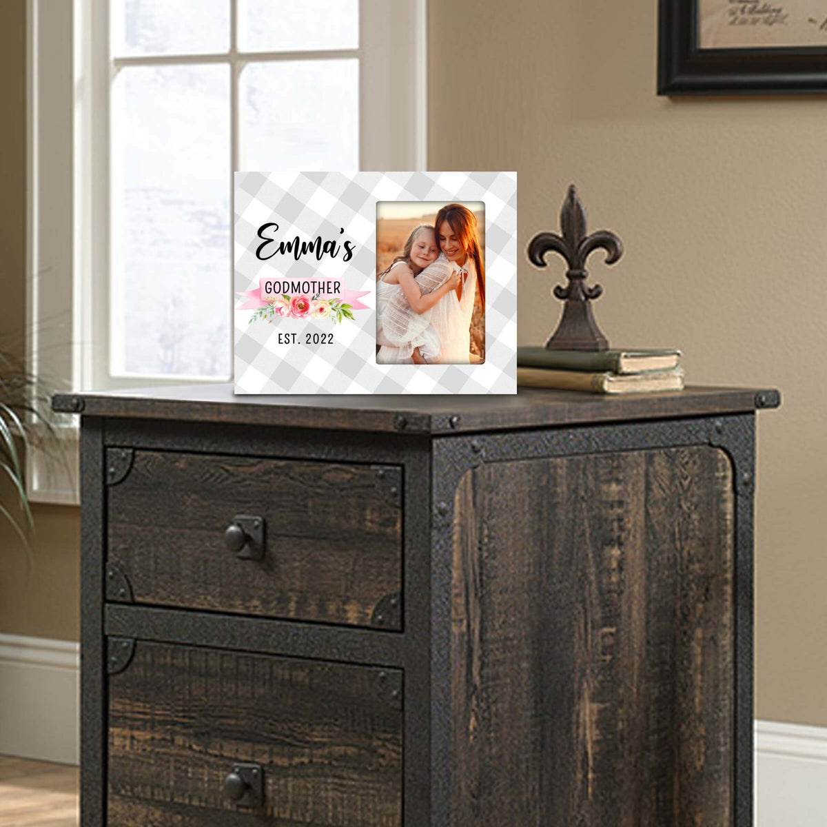 Personalized Wooden Picture Frame for Godmother - LifeSong Milestones