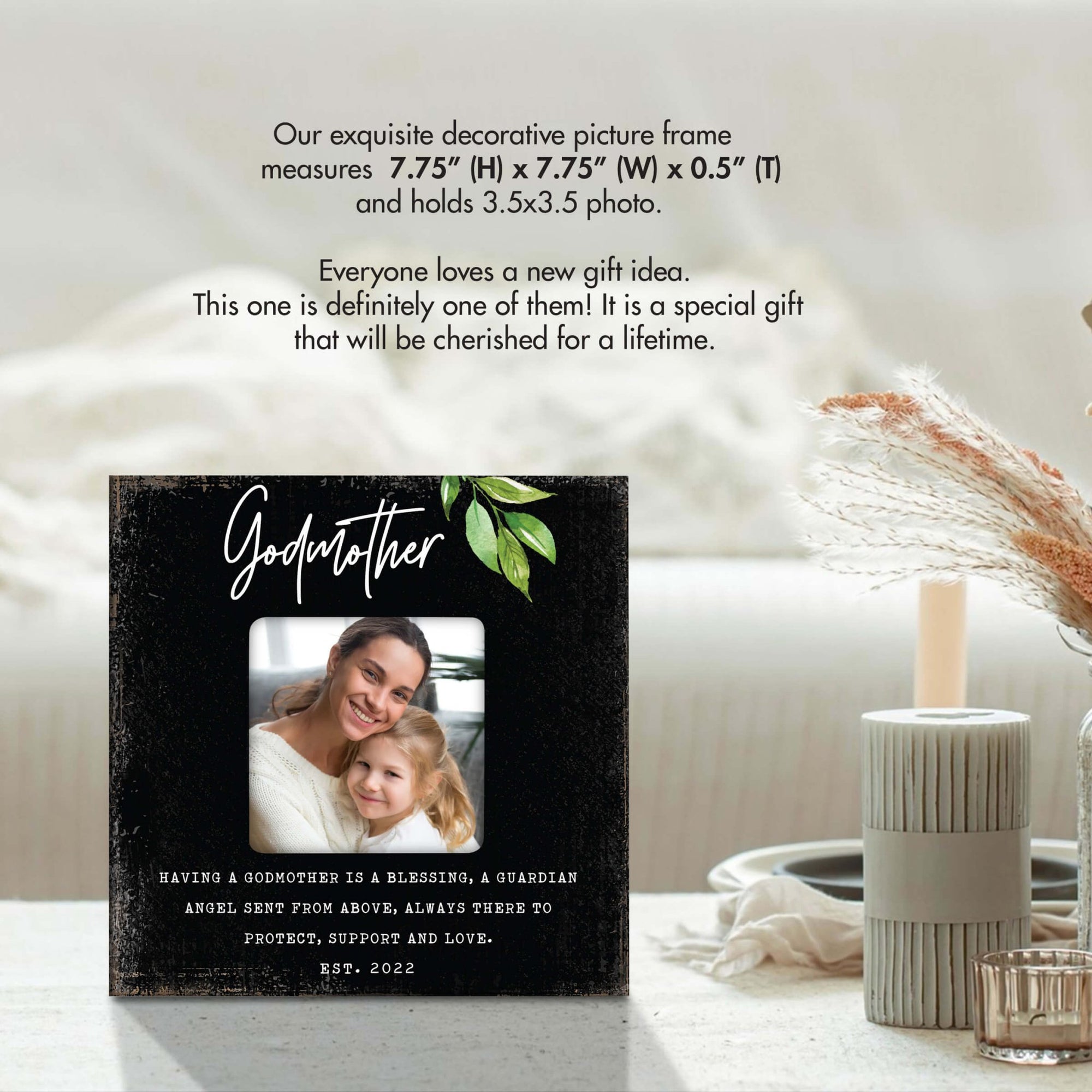 Personalized Wooden Picture Frame for Godmother - LifeSong Milestones