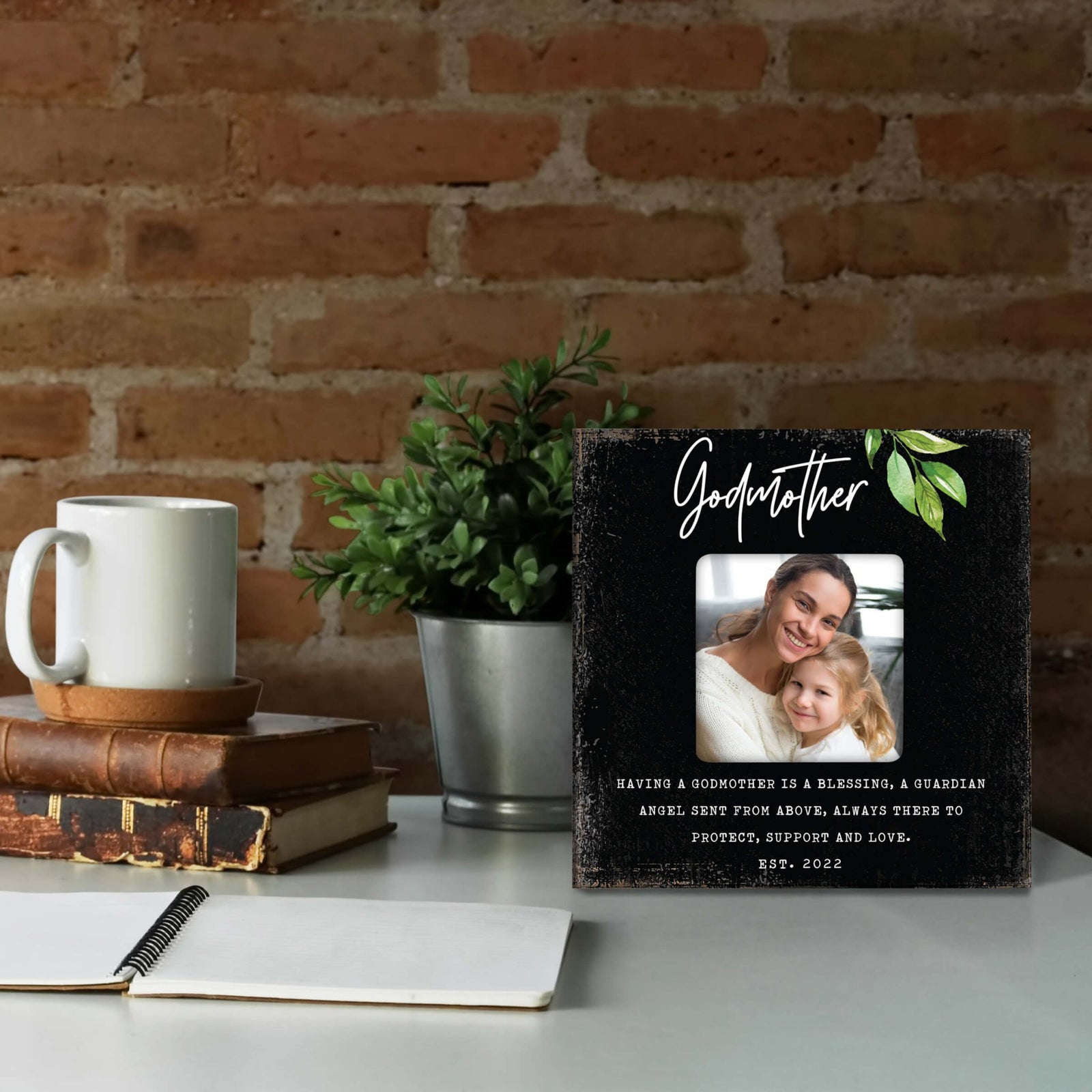 Personalized Wooden Picture Frame for Godmother - LifeSong Milestones
