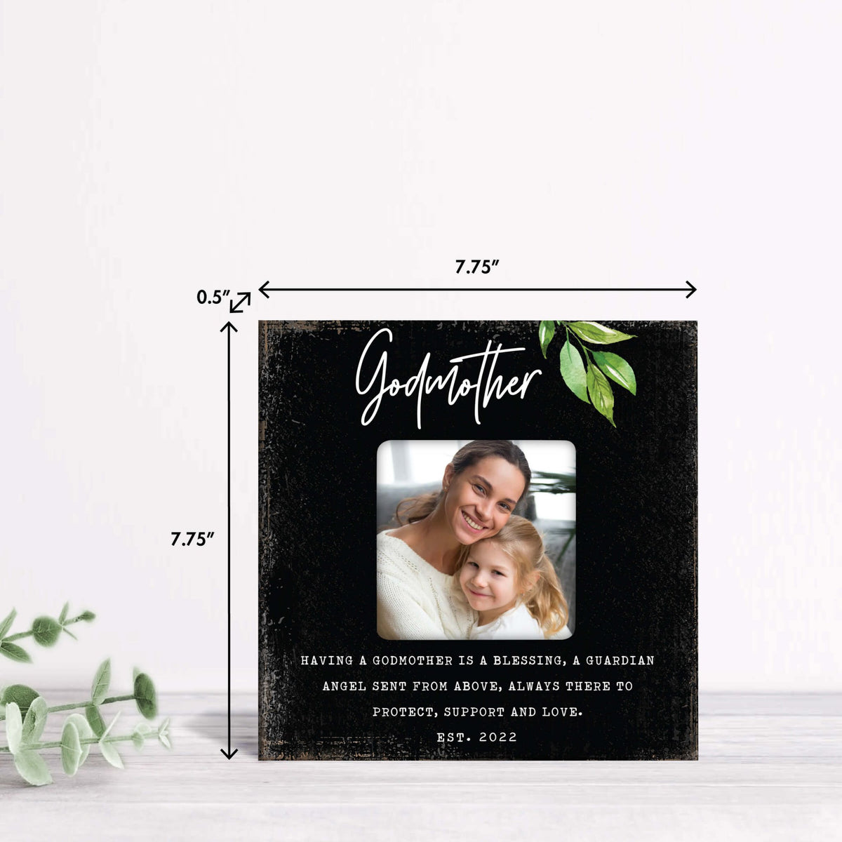 Personalized Wooden Picture Frame for Godmother - LifeSong Milestones