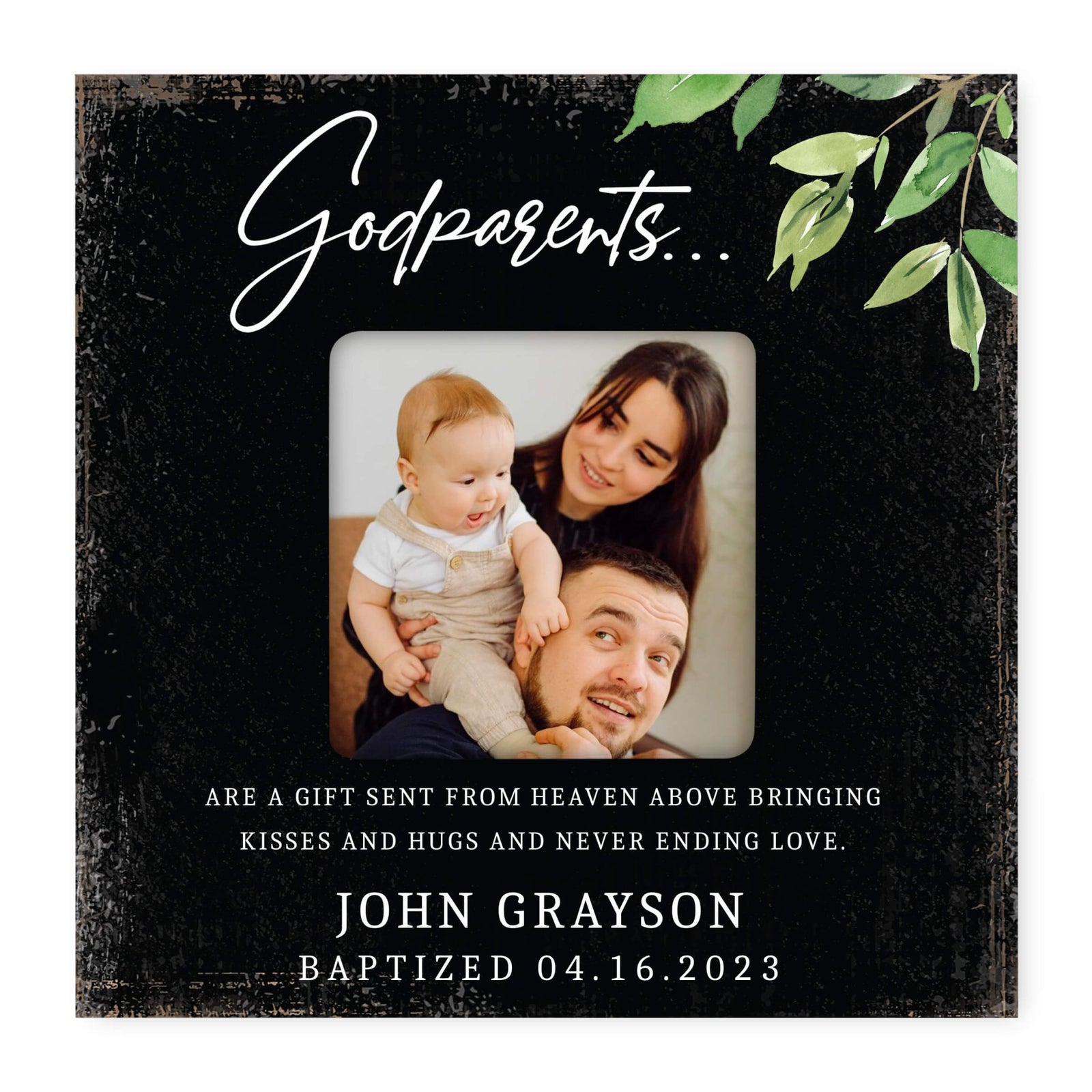 Personalized Wooden Picture Frame for Godparents - LifeSong Milestones