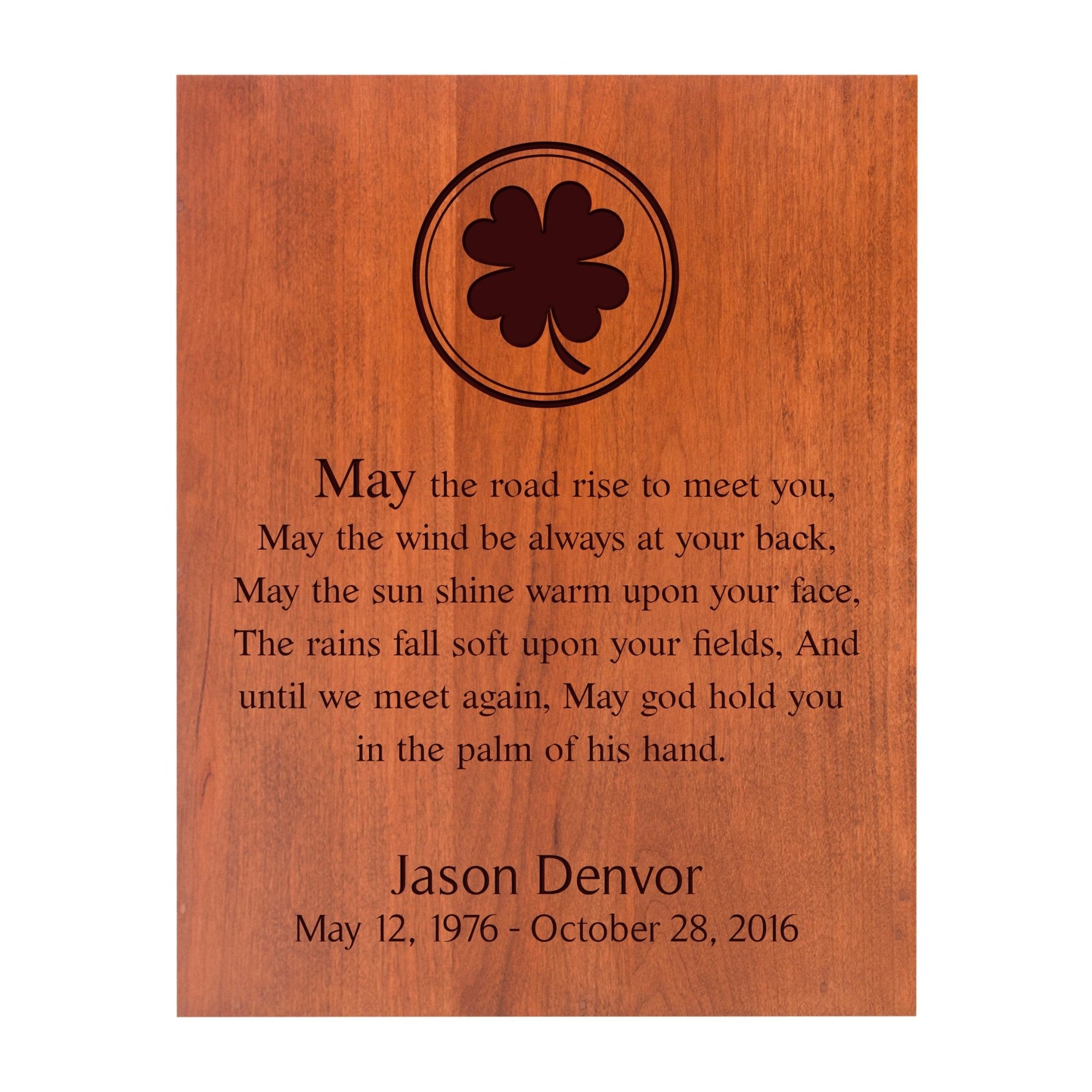 Personalized Wooden Scattering Urn for Adult Human Ashes holds 184 cu in May The Road Rise - LifeSong Milestones