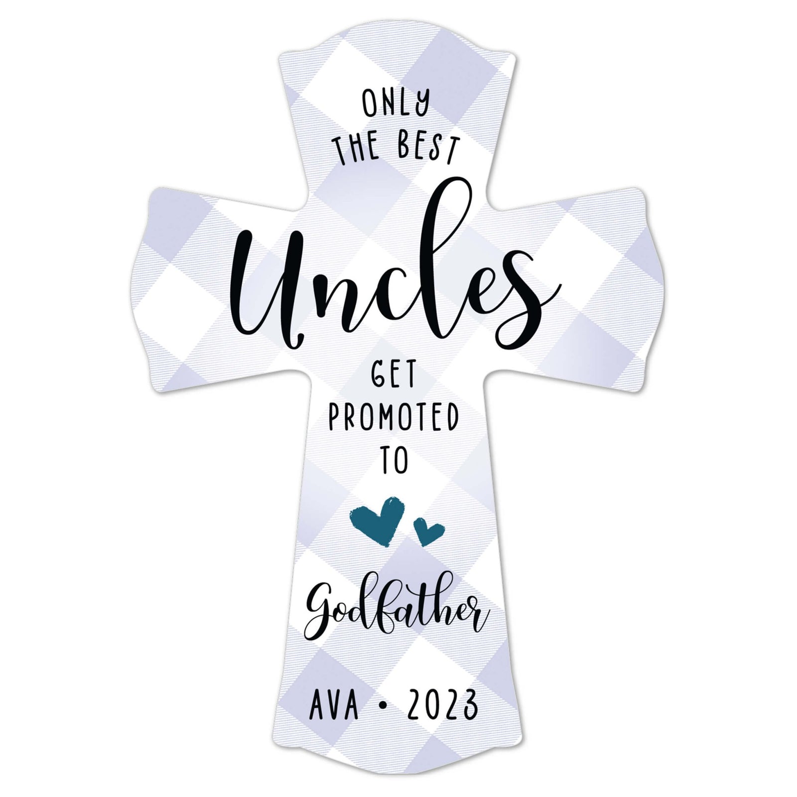 Personalized Wooden Wall Cross for Godfather - LifeSong Milestones