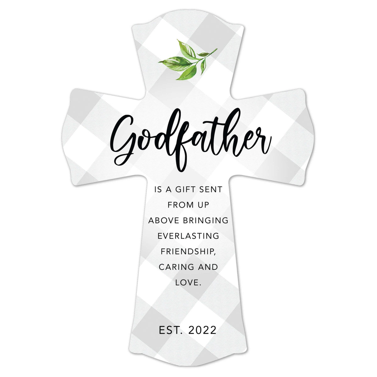 Personalized Wooden Wall Cross for Godfather - LifeSong Milestones