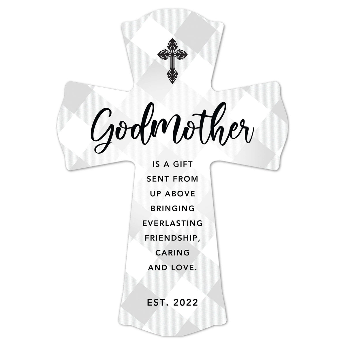 Personalized Wooden Wall Cross for Godmother - LifeSong Milestones