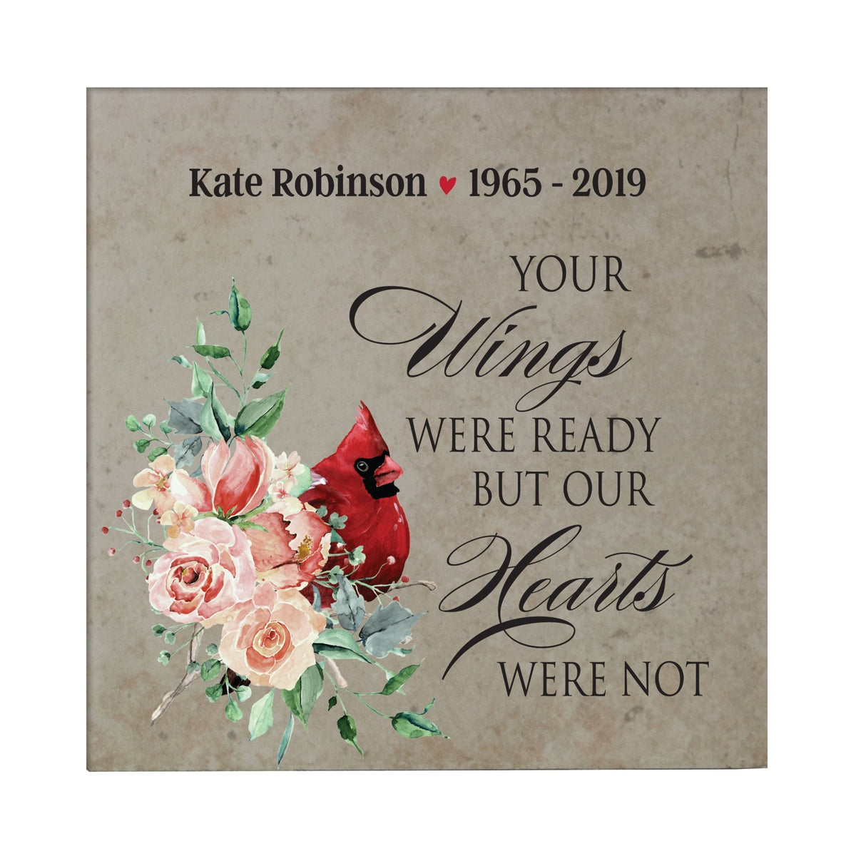 Personalized Your Wings Were Ready Memorial Trivet 5.75” x 5.75” - LifeSong Milestones