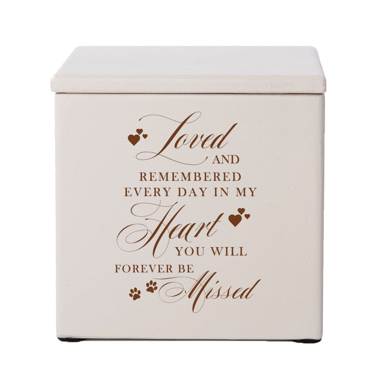 Engraved Funeral Wooden Keepsake Box for Beloved Pet