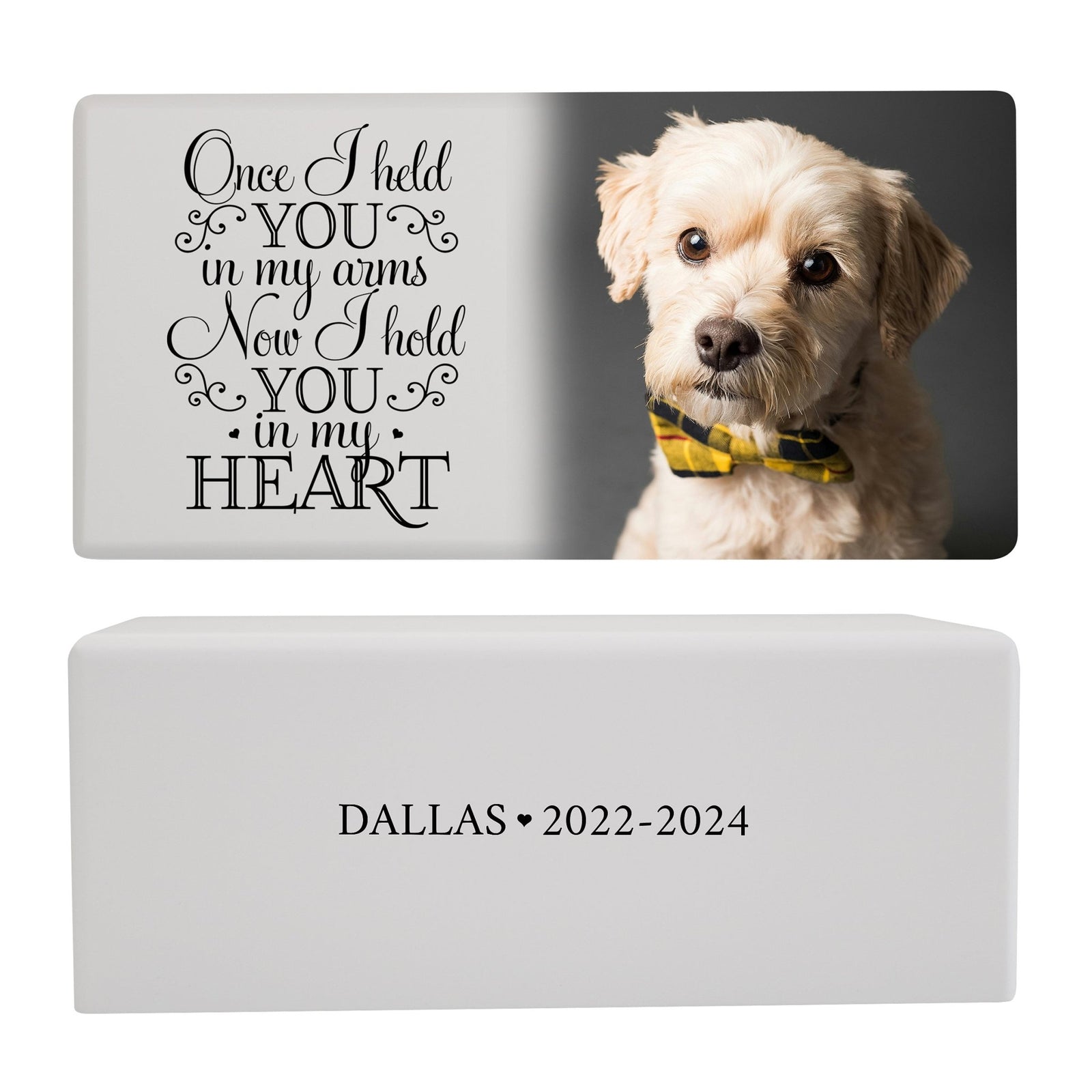 Pet Cremation Urns for Dogs and Cats Ashes – Wooden Memorial Keepsake Urn Box - Once I Held You - LifeSong Milestones