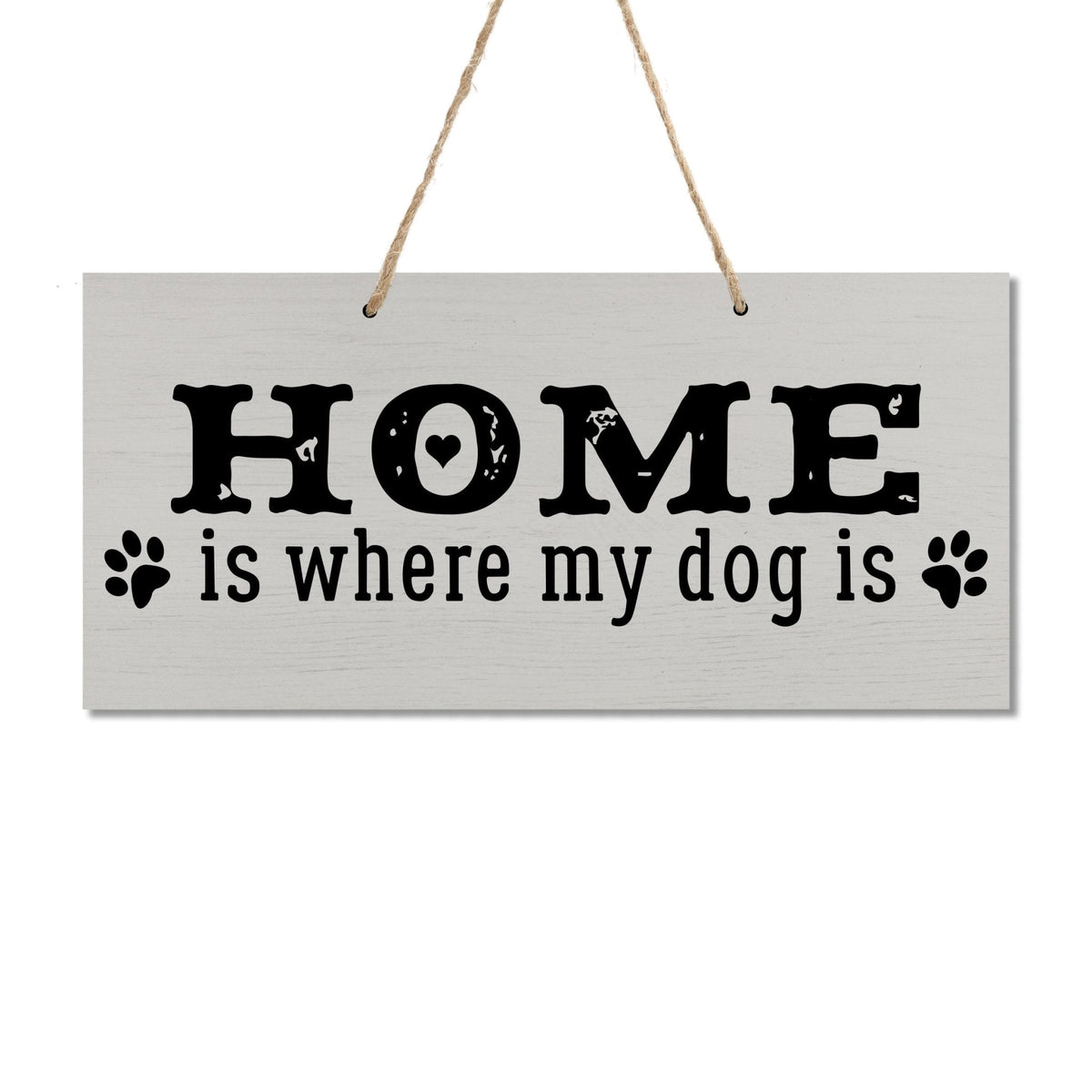 Pet Design Rope Sign Decorations - Home is Where - LifeSong Milestones