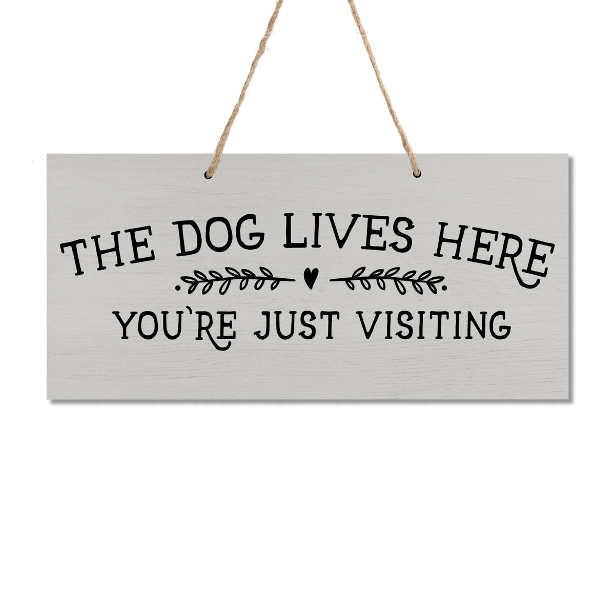 Pet Design Rope Sign Decorations - The Dog Lives Here - LifeSong Milestones