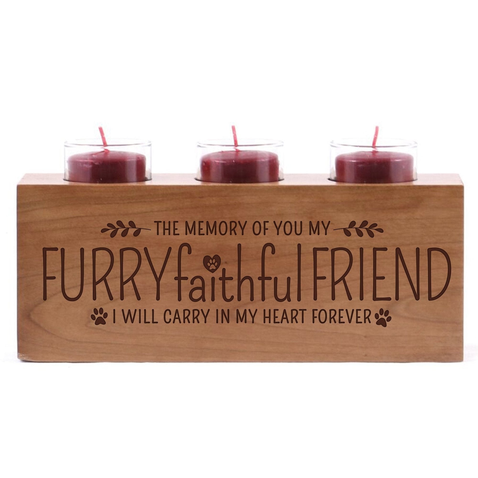 Pet Memorial 3-Hole Candle Holder - The Memory of You - LifeSong Milestones