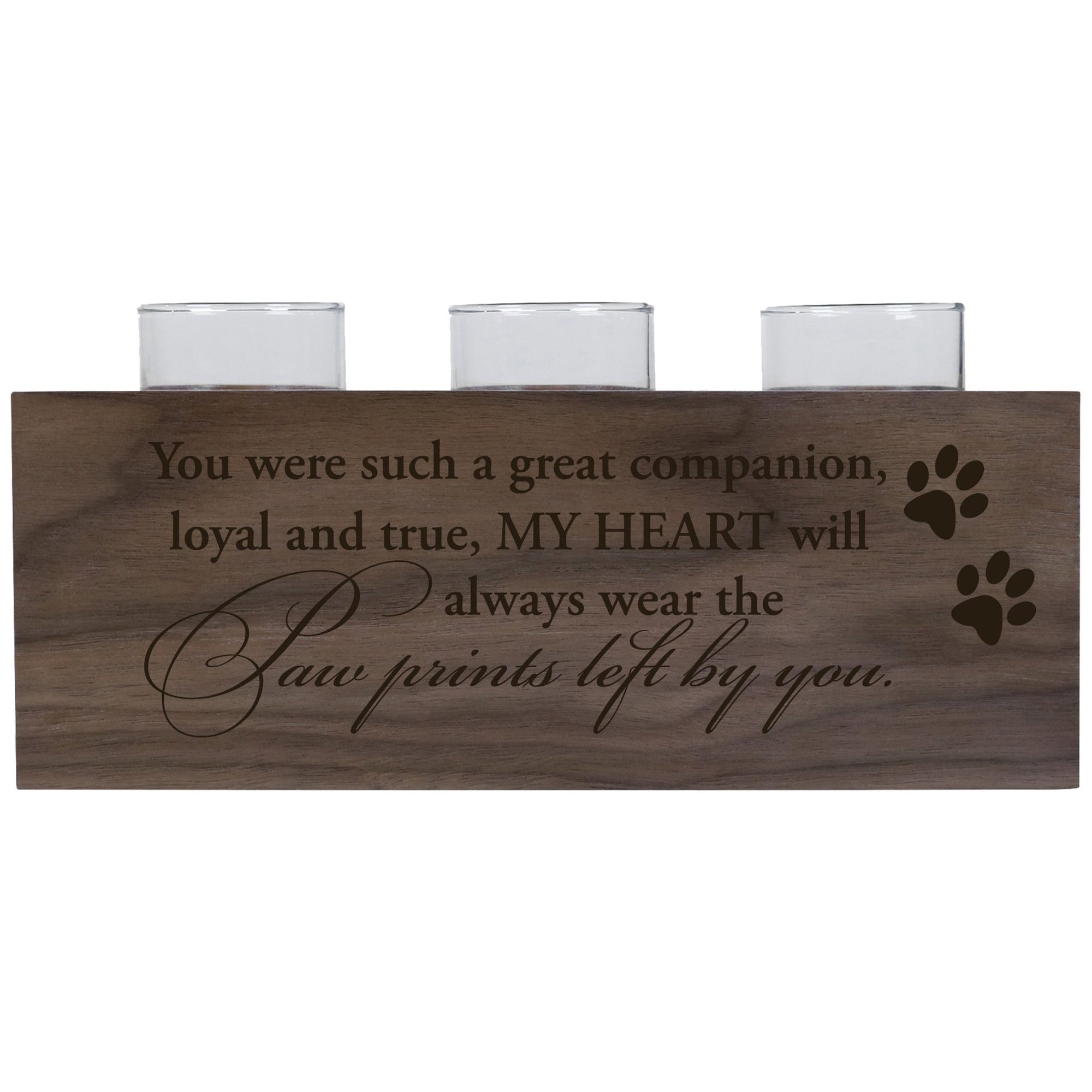 Pet Memorial 3-Hole Candle Holder - You Were Such A Great Companion - LifeSong Milestones