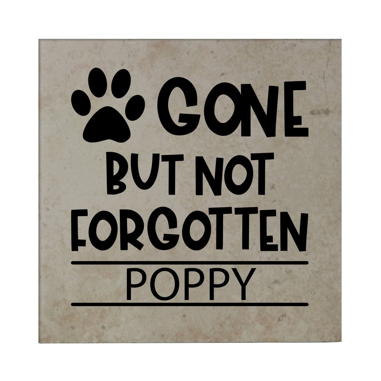 Pet Memorial Ceramic Tile Trivet - Gone But Not Forgotten - LifeSong Milestones