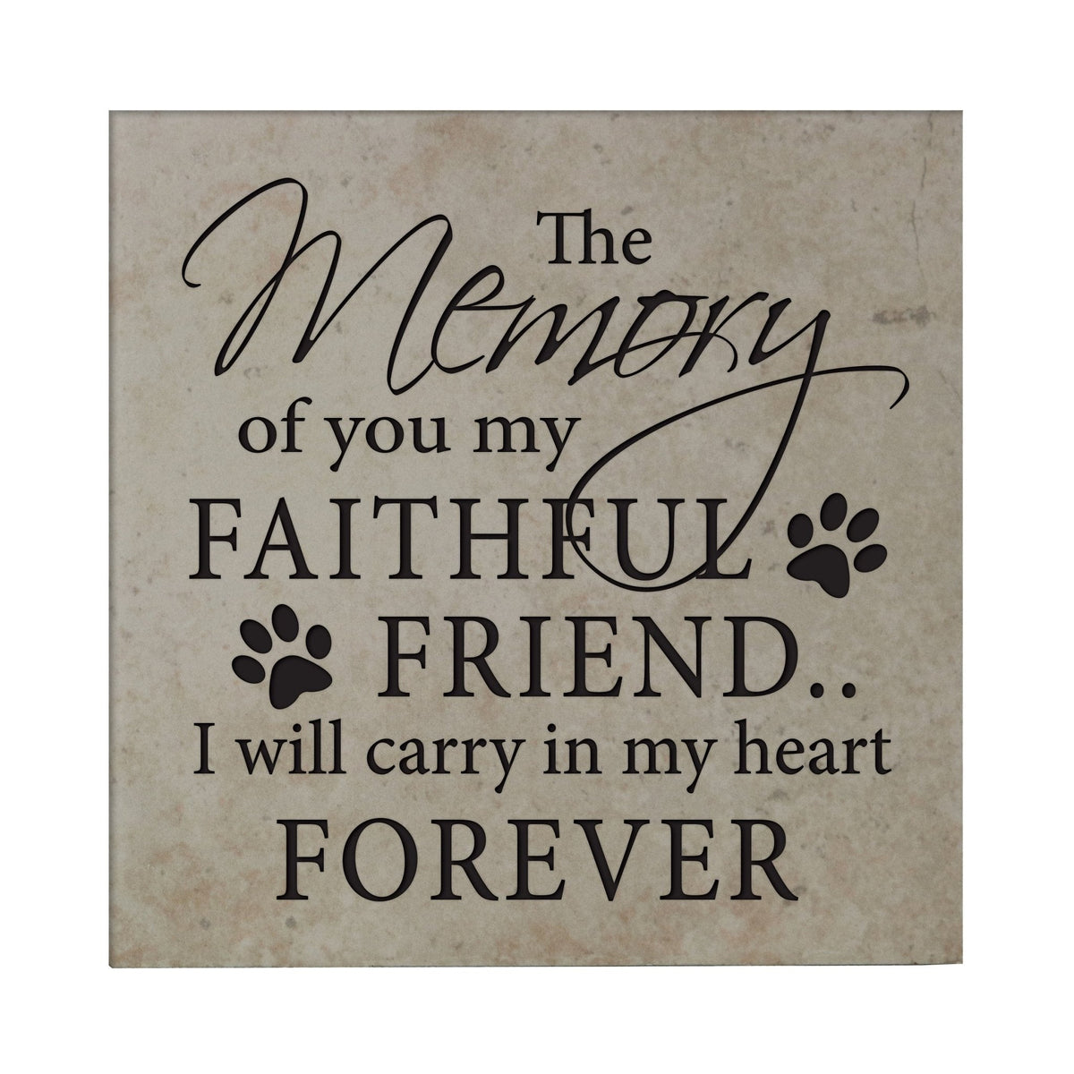 Pet Memorial Ceramic Tile Trivet - The Memory of You - LifeSong Milestones