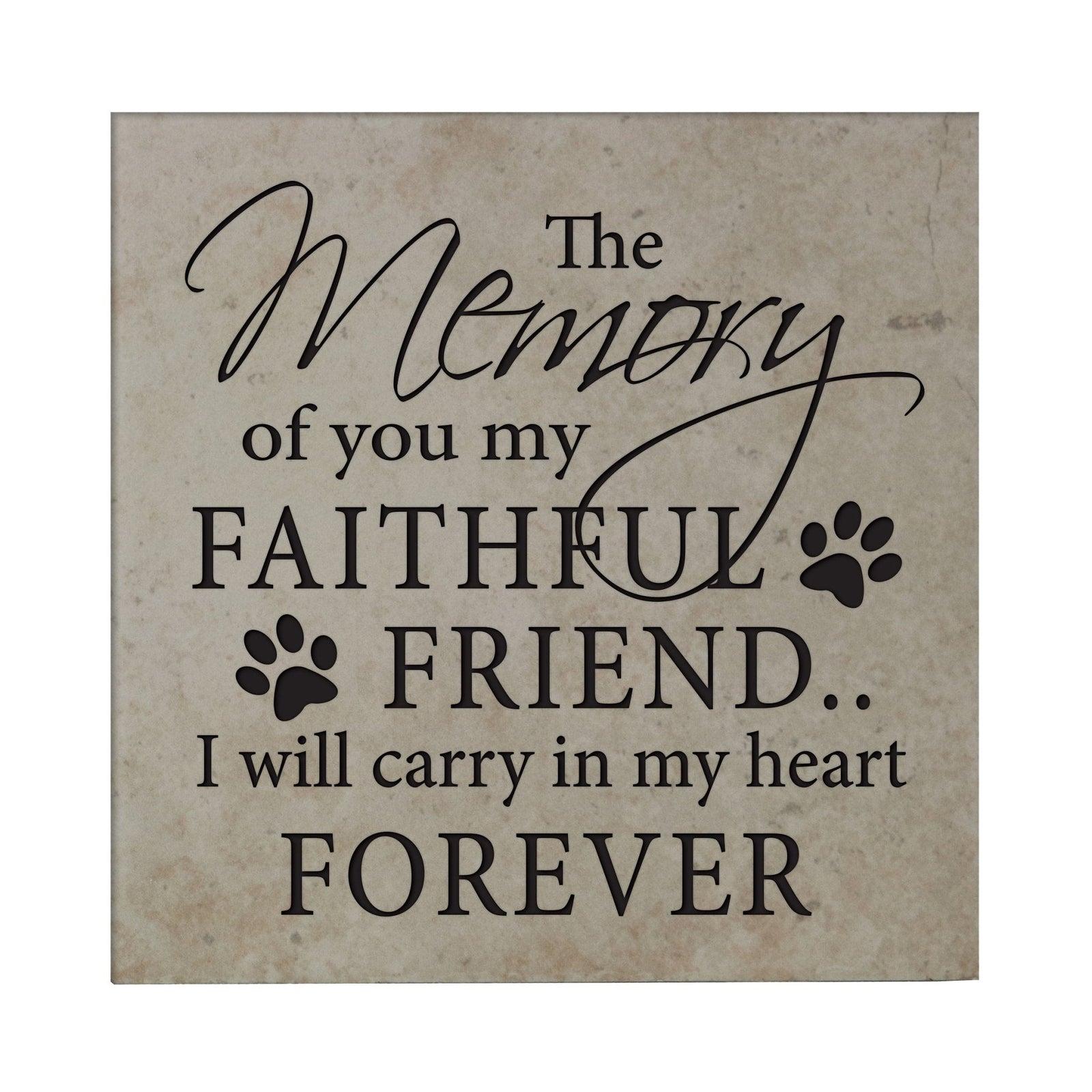 Pet Memorial Ceramic Tile Trivet - The Memory of You - LifeSong Milestones