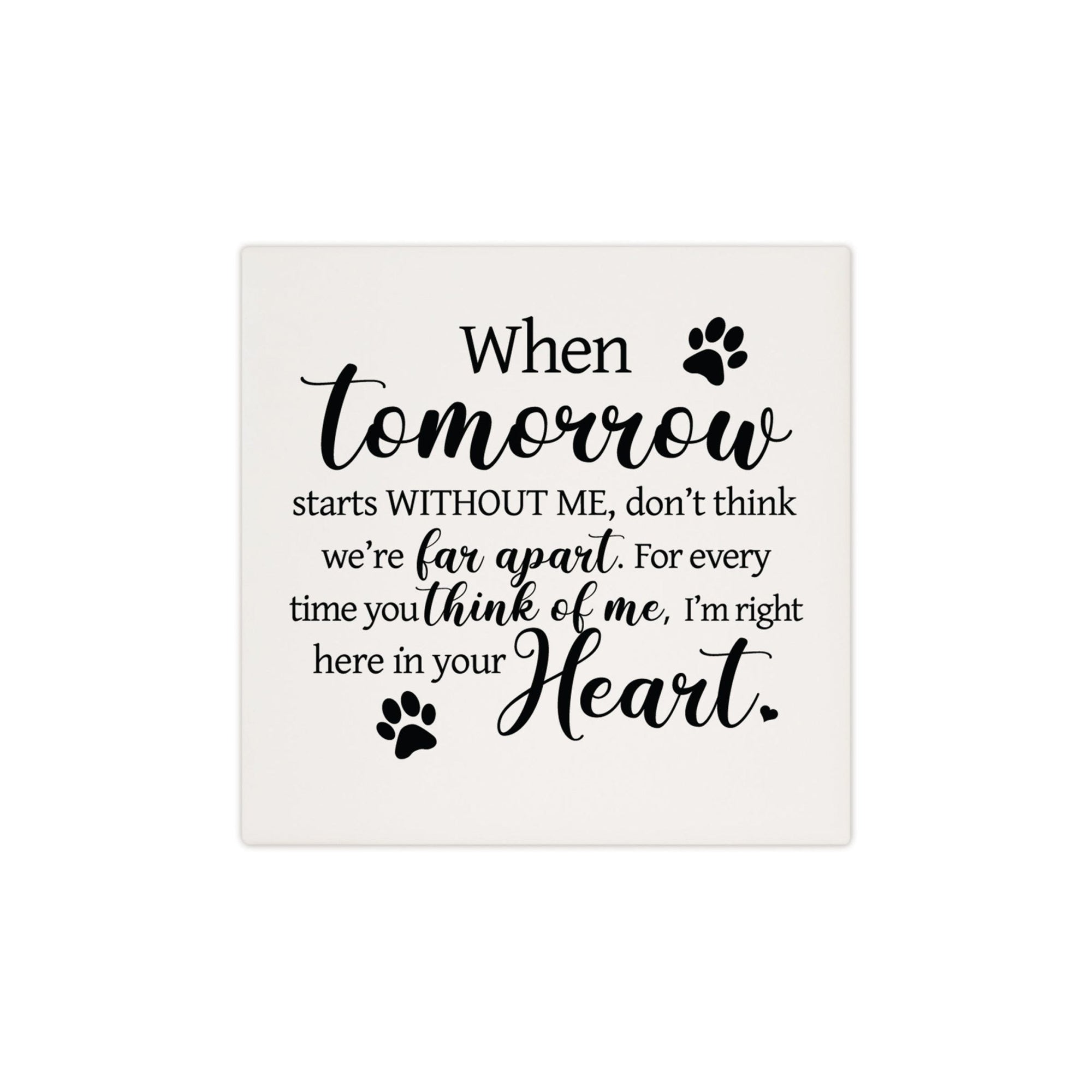 Pet Memorial Ceramic Trivet for Home Decor - Heaven Sent My Own - LifeSong Milestones