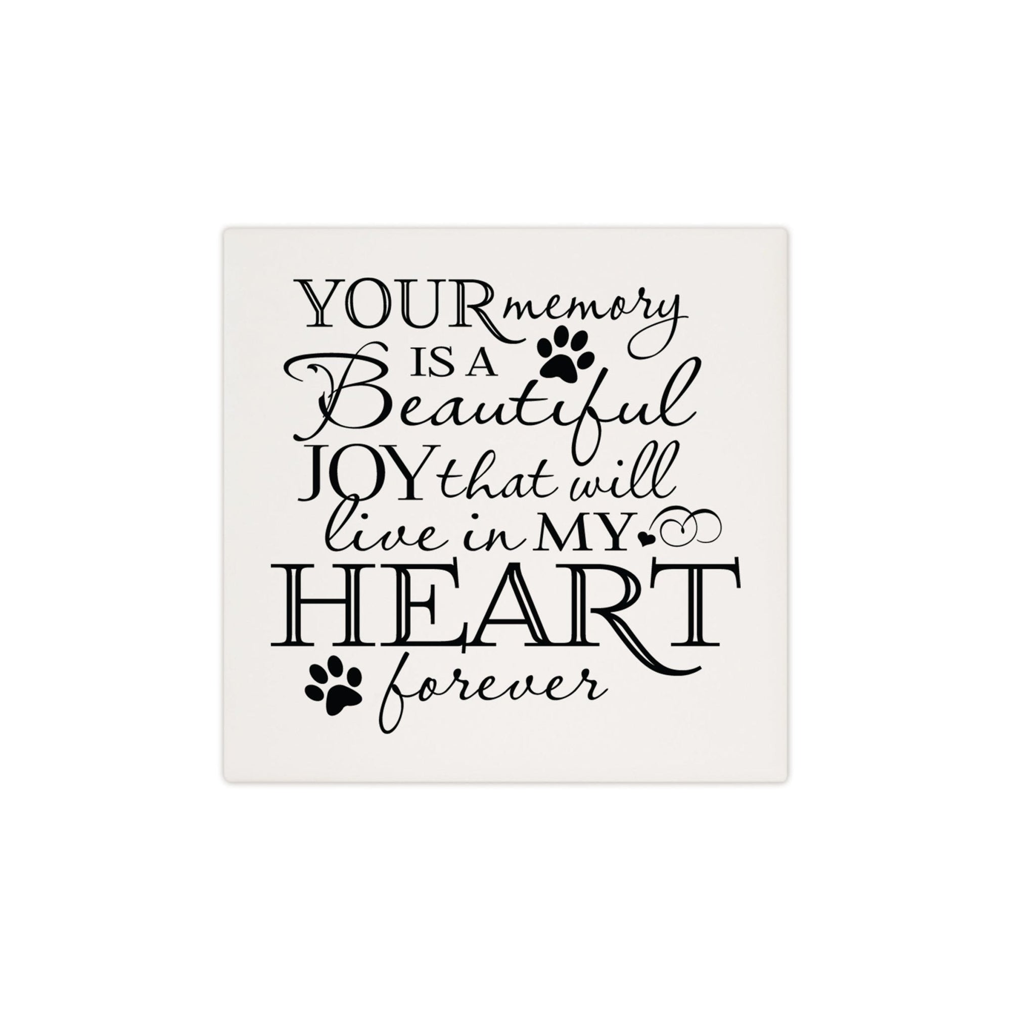 Pet Memorial Ceramic Trivet for Home Decor - Heaven Sent My Own - LifeSong Milestones