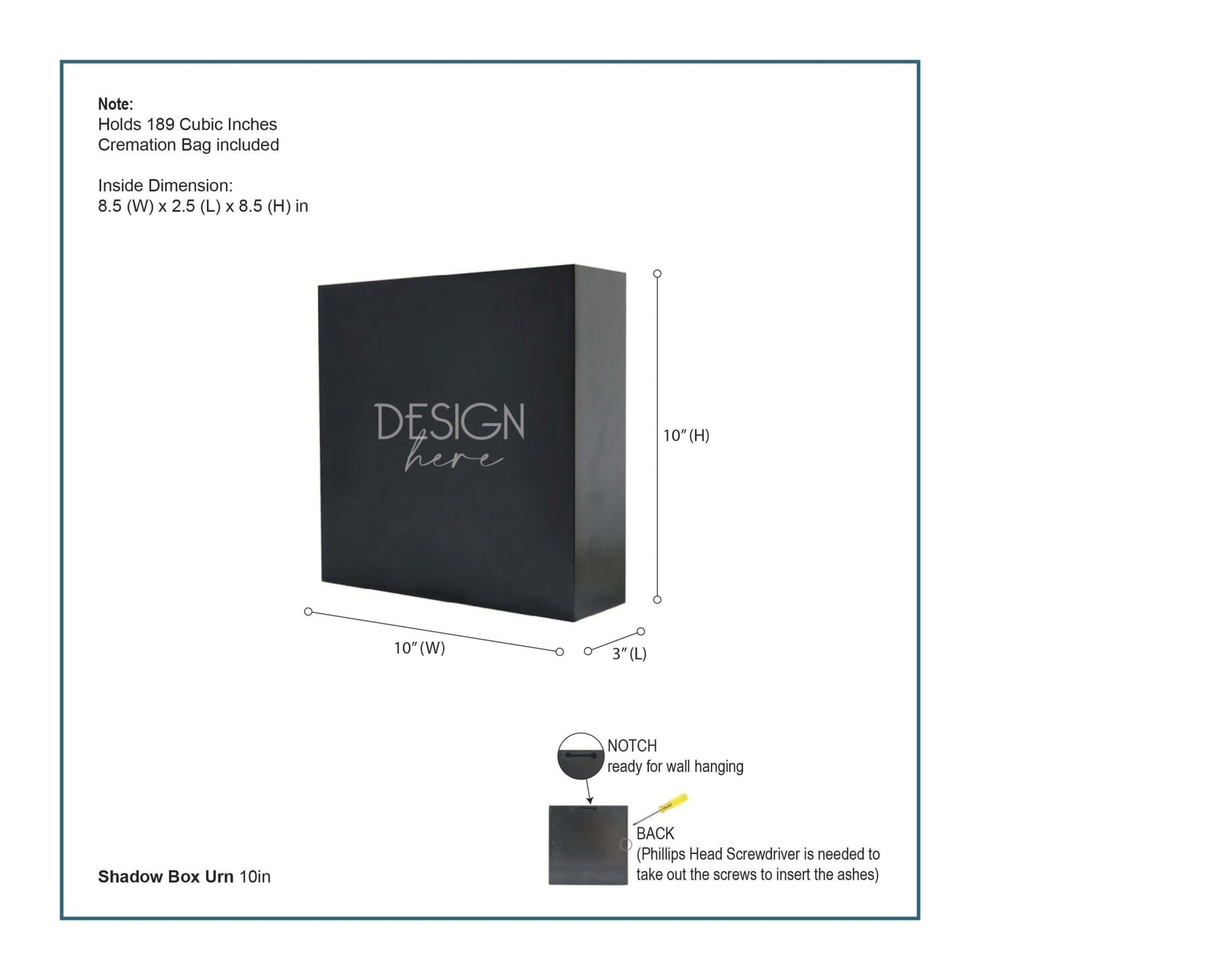 Customizable Shadow Box Memorial Pet Urn for Dogs and Cats - A Limb Has Fallen