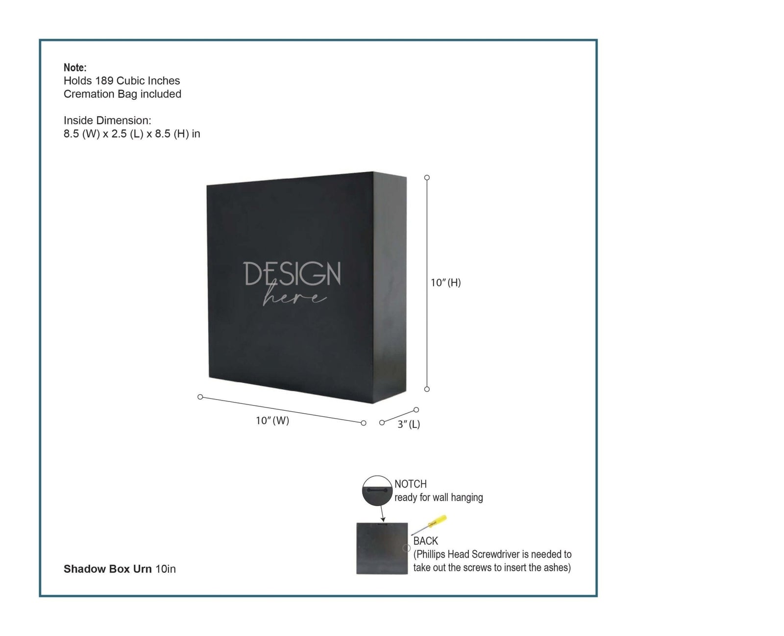 Dog and Cat Shadow Box Urn For Pet Ashes Funeral Keepsake - A Memory Is A Beautiful Joy