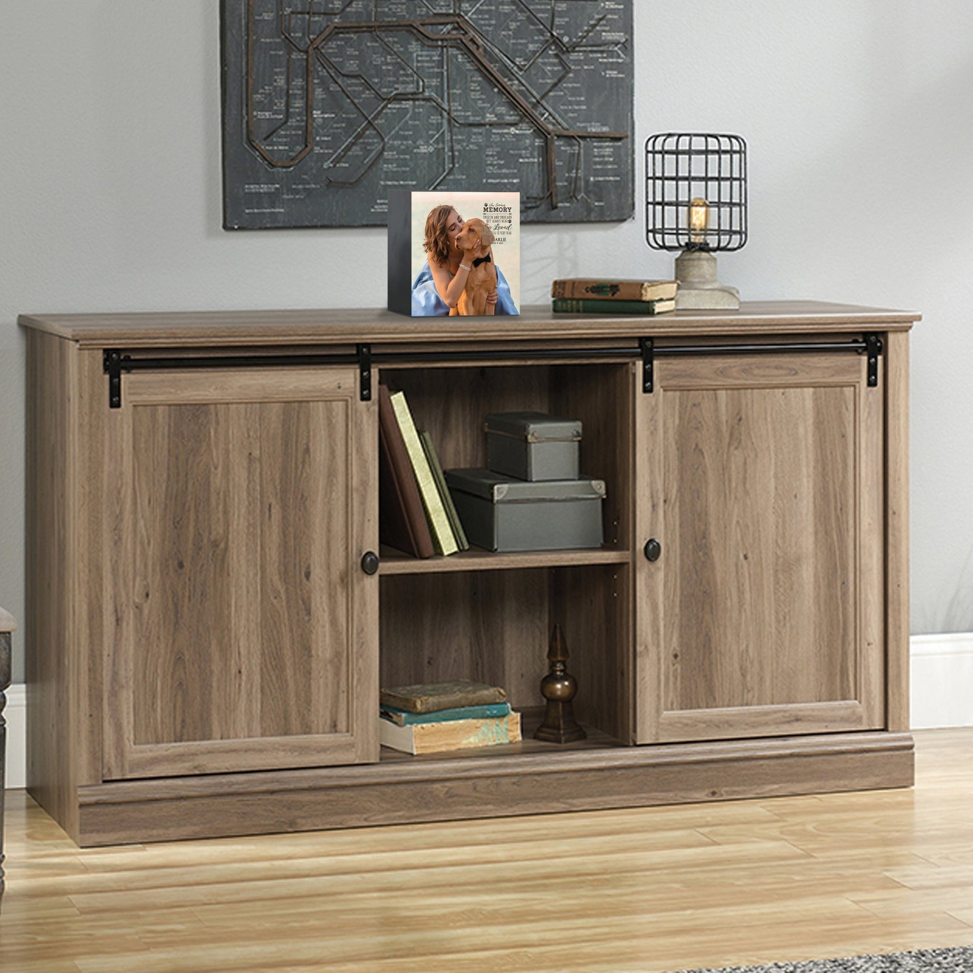 Pet Memorial Custom Photo Shadow Box Cremation Urn - In Loving Memory - LifeSong Milestones