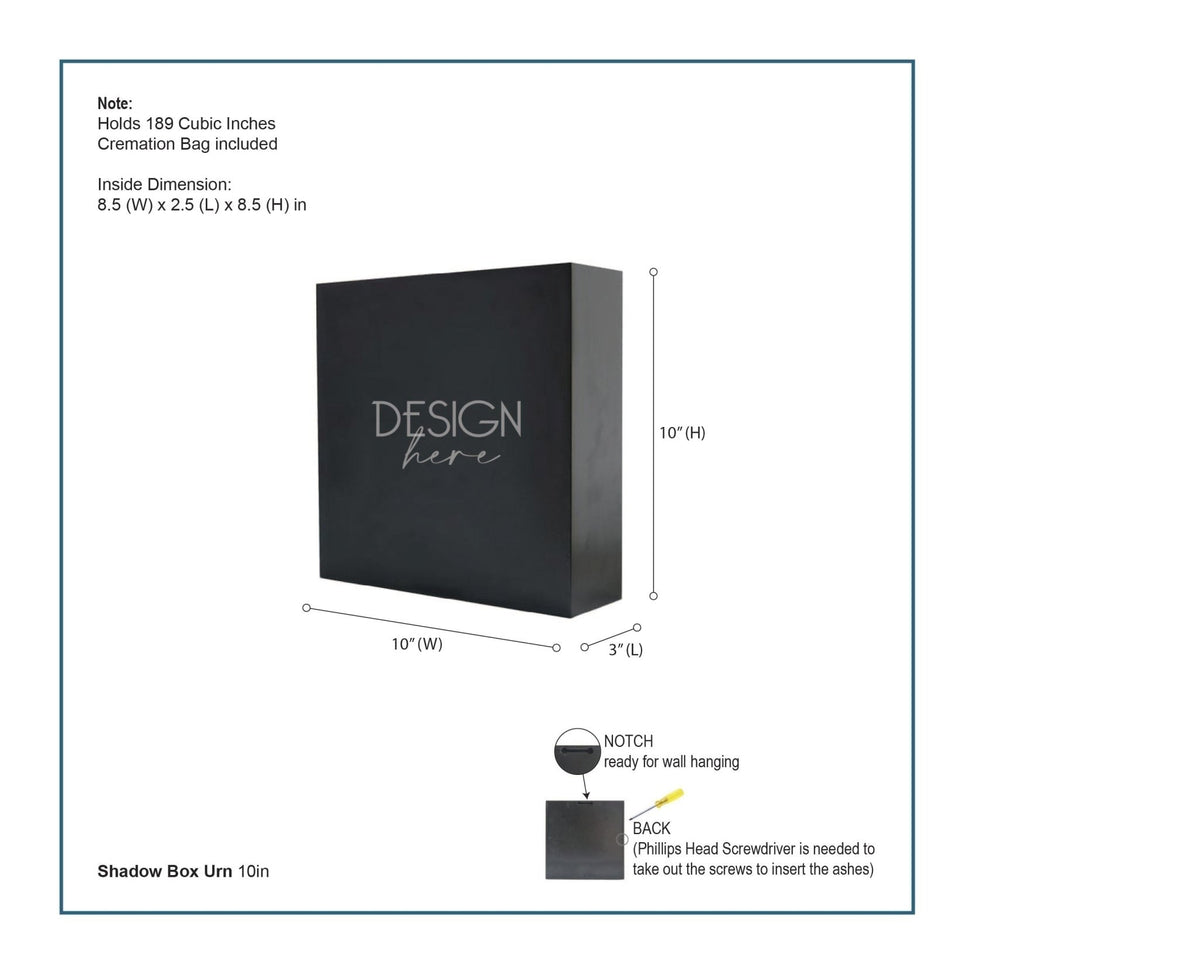 Pet Memorial Custom Photo Shadow Box Cremation Urn - When Tomorrow Starts Without Me - LifeSong Milestones