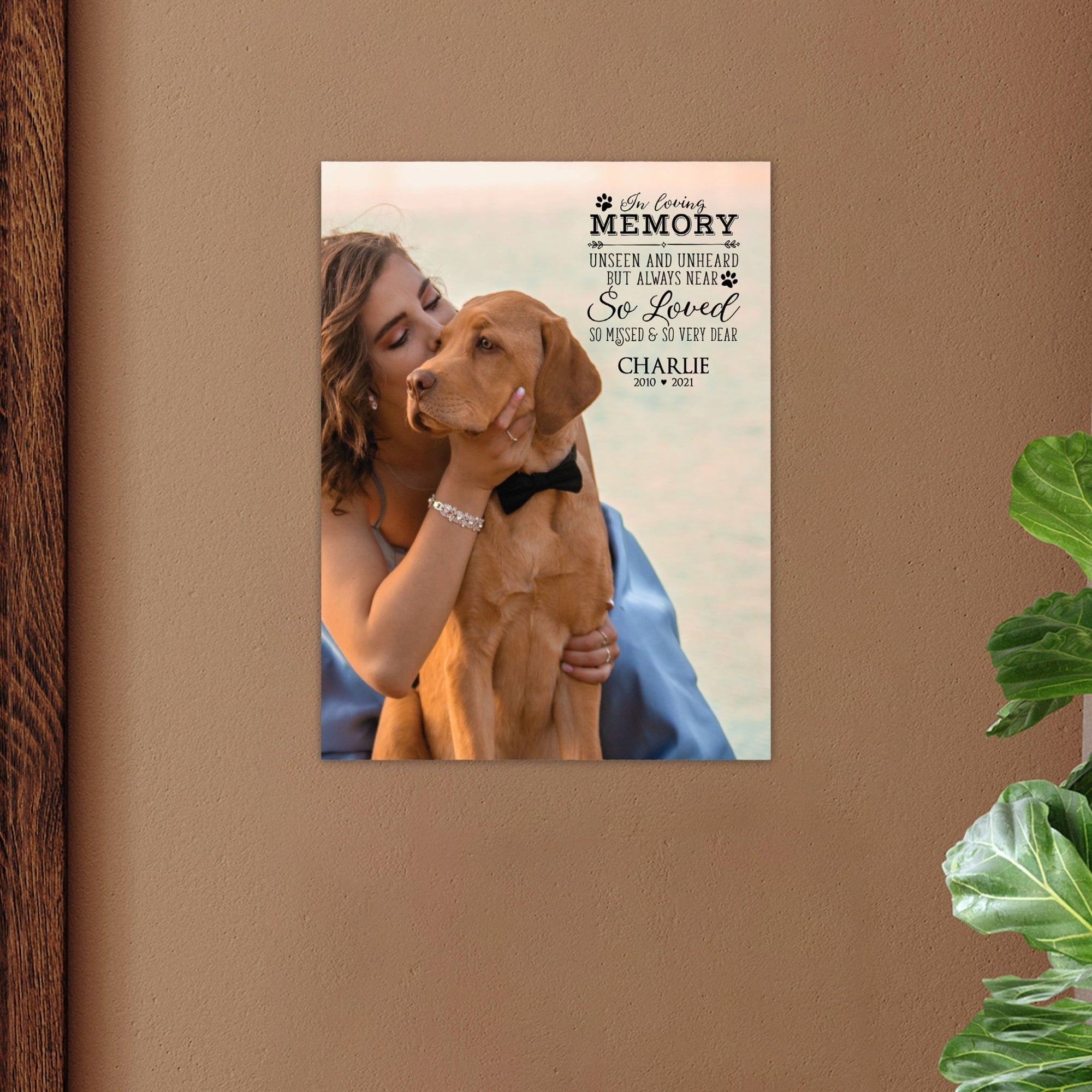Pet Memorial Custom Photo Wall Plaque Décor - In Loving Memory - LifeSong Milestones
