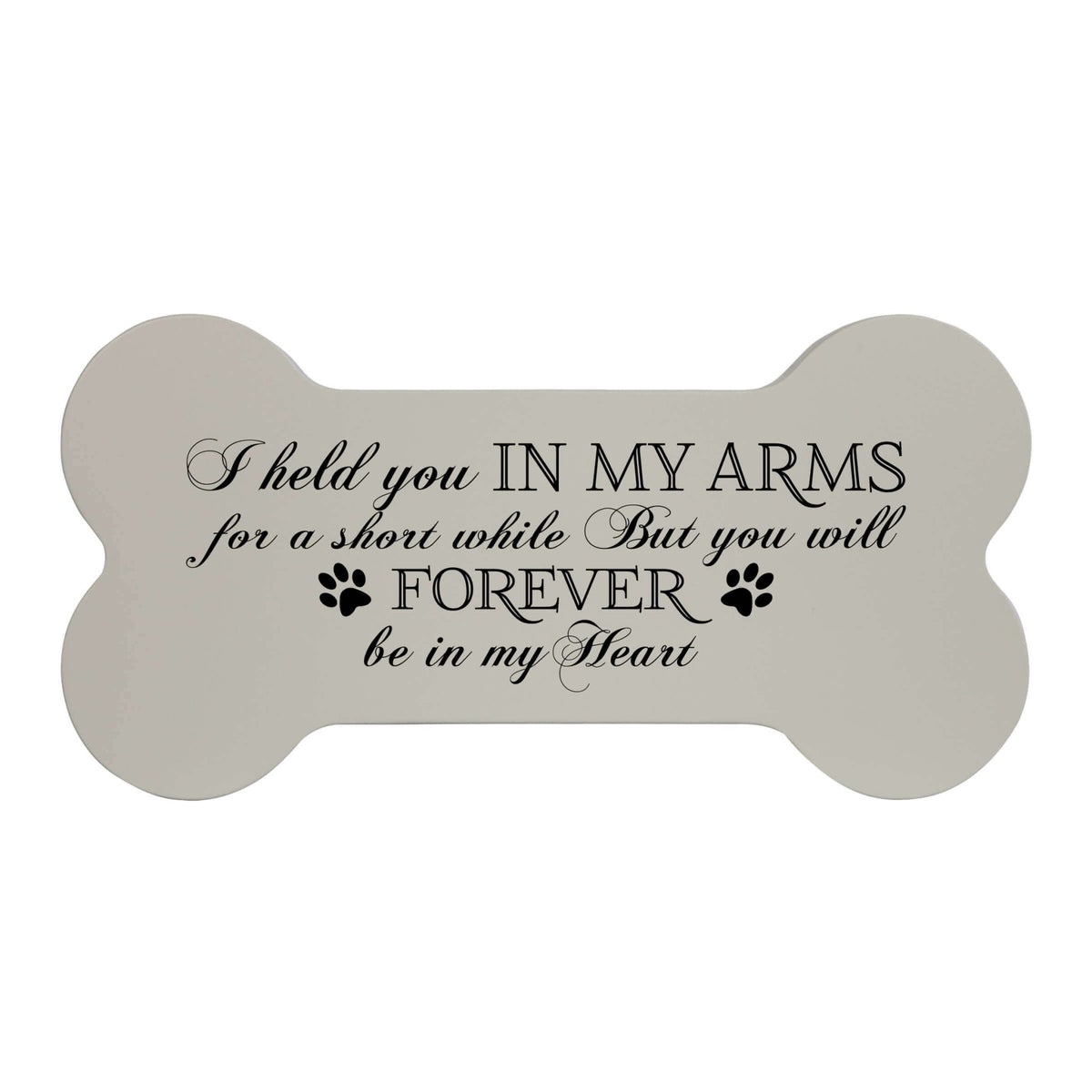 Pet Memorial Dog Bone Cremation Urn for Dog - I Held You In My Arms - LifeSong Milestones