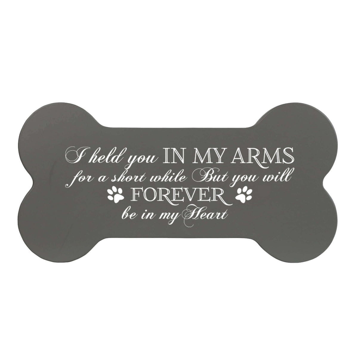 Pet Memorial Dog Bone Cremation Urn for Dog - I Held You In My Arms - LifeSong Milestones