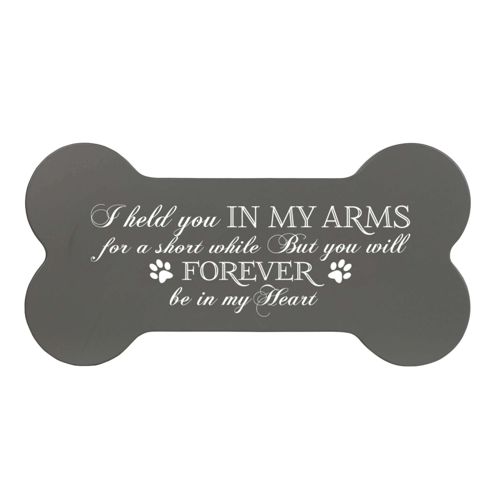 Pet Memorial Dog Bone Cremation Urn for Dog - I Held You In My Arms - LifeSong Milestones