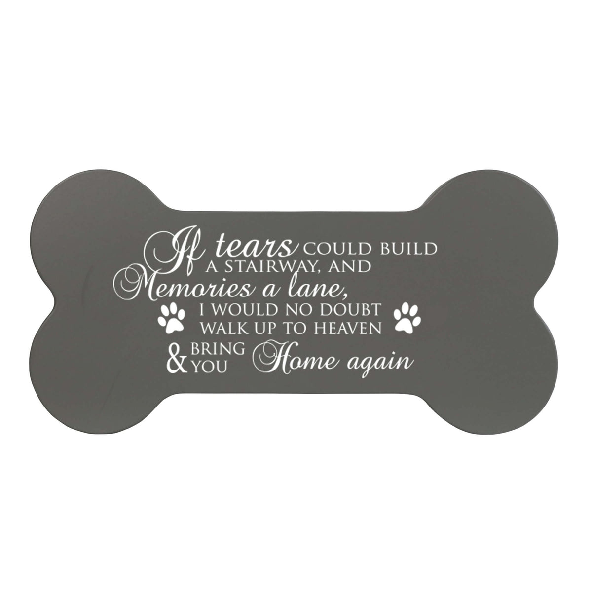 Pet Memorial Dog Bone Cremation Urn for Dog - If Tears Could Build A Stairway - LifeSong Milestones