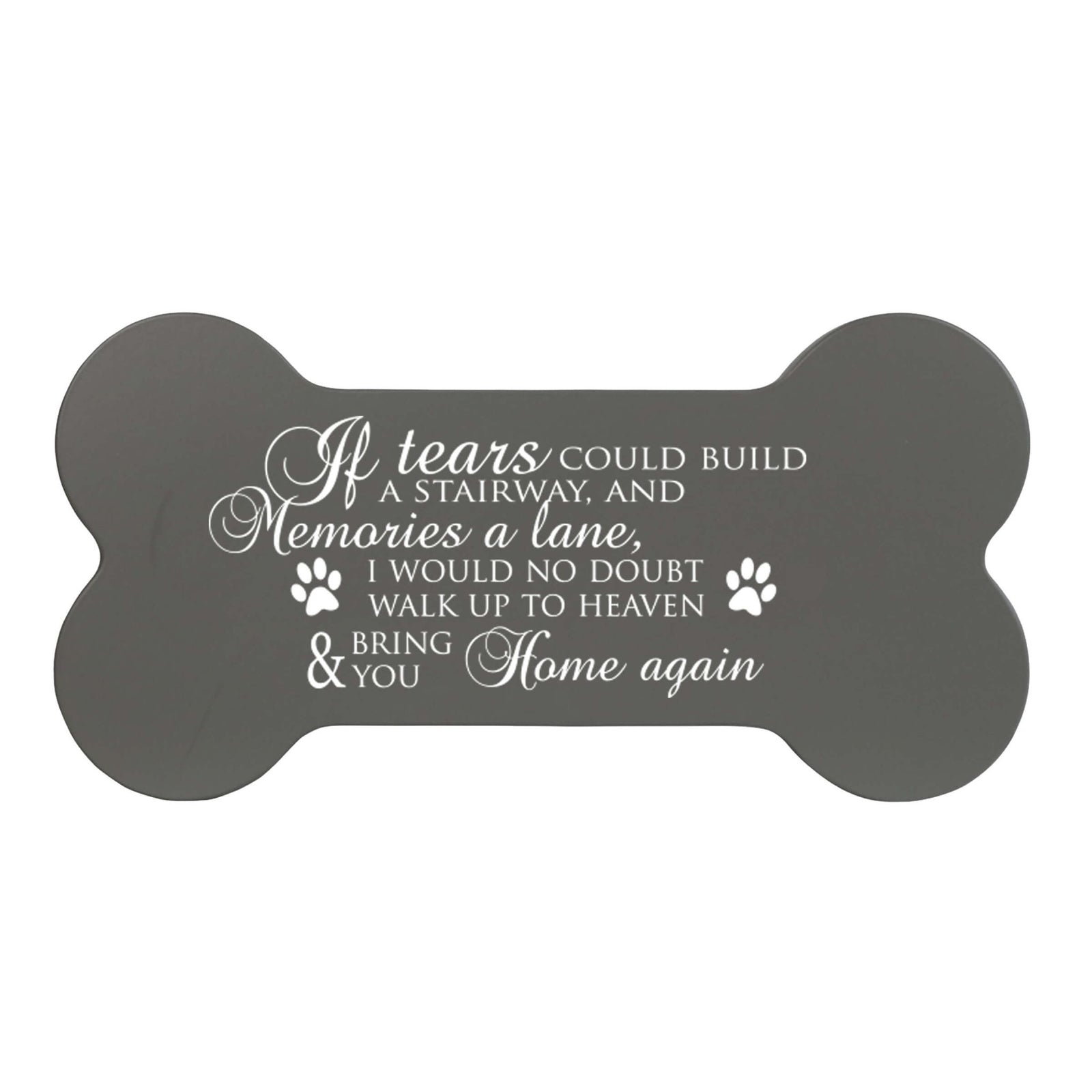 Pet Memorial Dog Bone Cremation Urn for Dog - If Tears Could Build A Stairway - LifeSong Milestones
