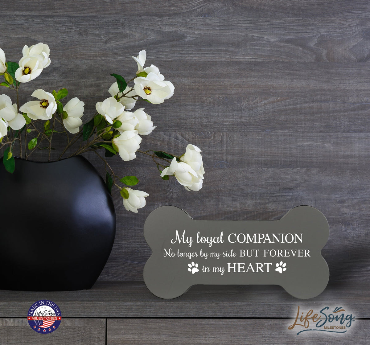 Pet Memorial Dog Bone Cremation Urn for Dog - My Loyal Companion - LifeSong Milestones