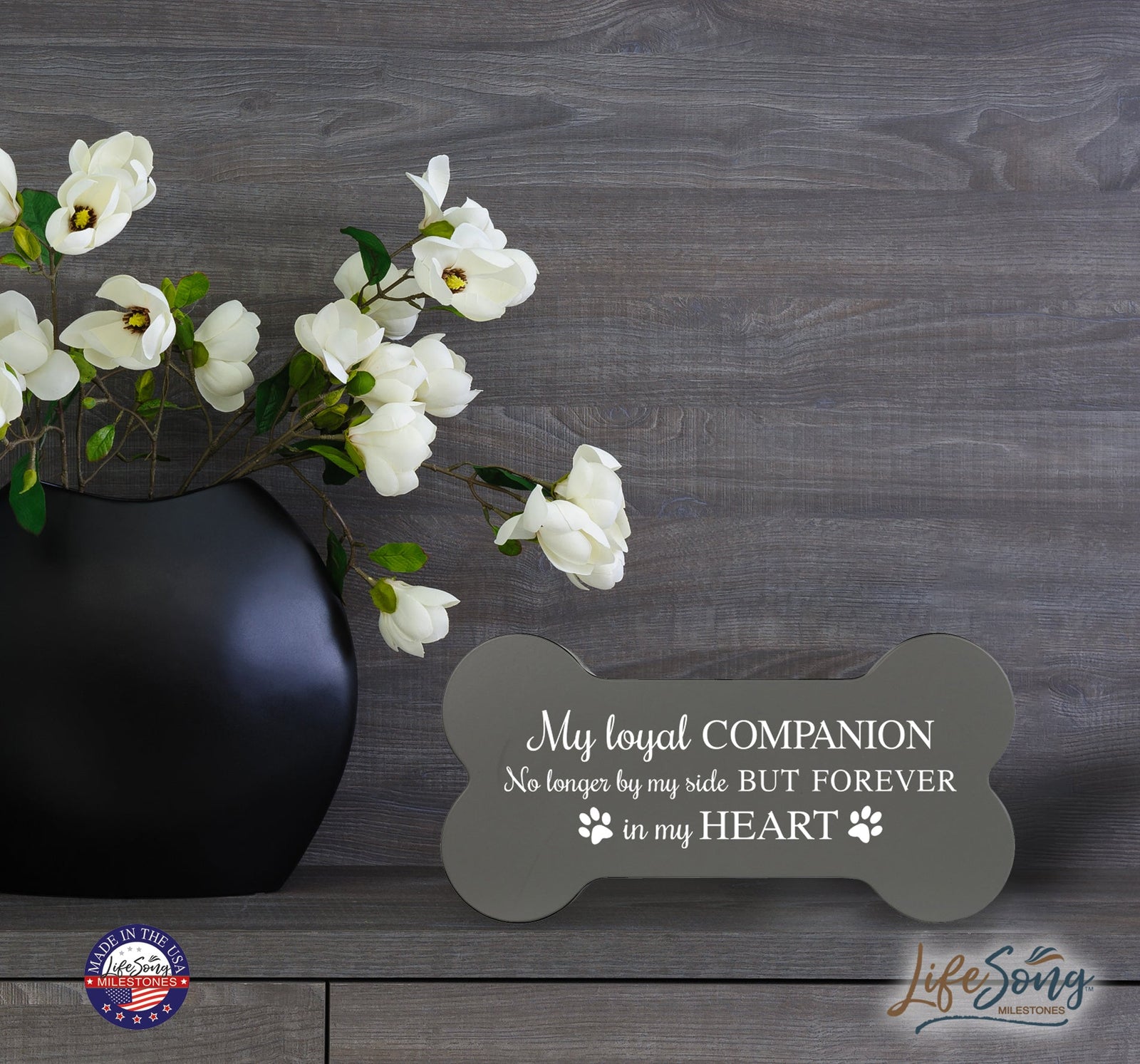 Pet Memorial Dog Bone Cremation Urn for Dog - My Loyal Companion - LifeSong Milestones