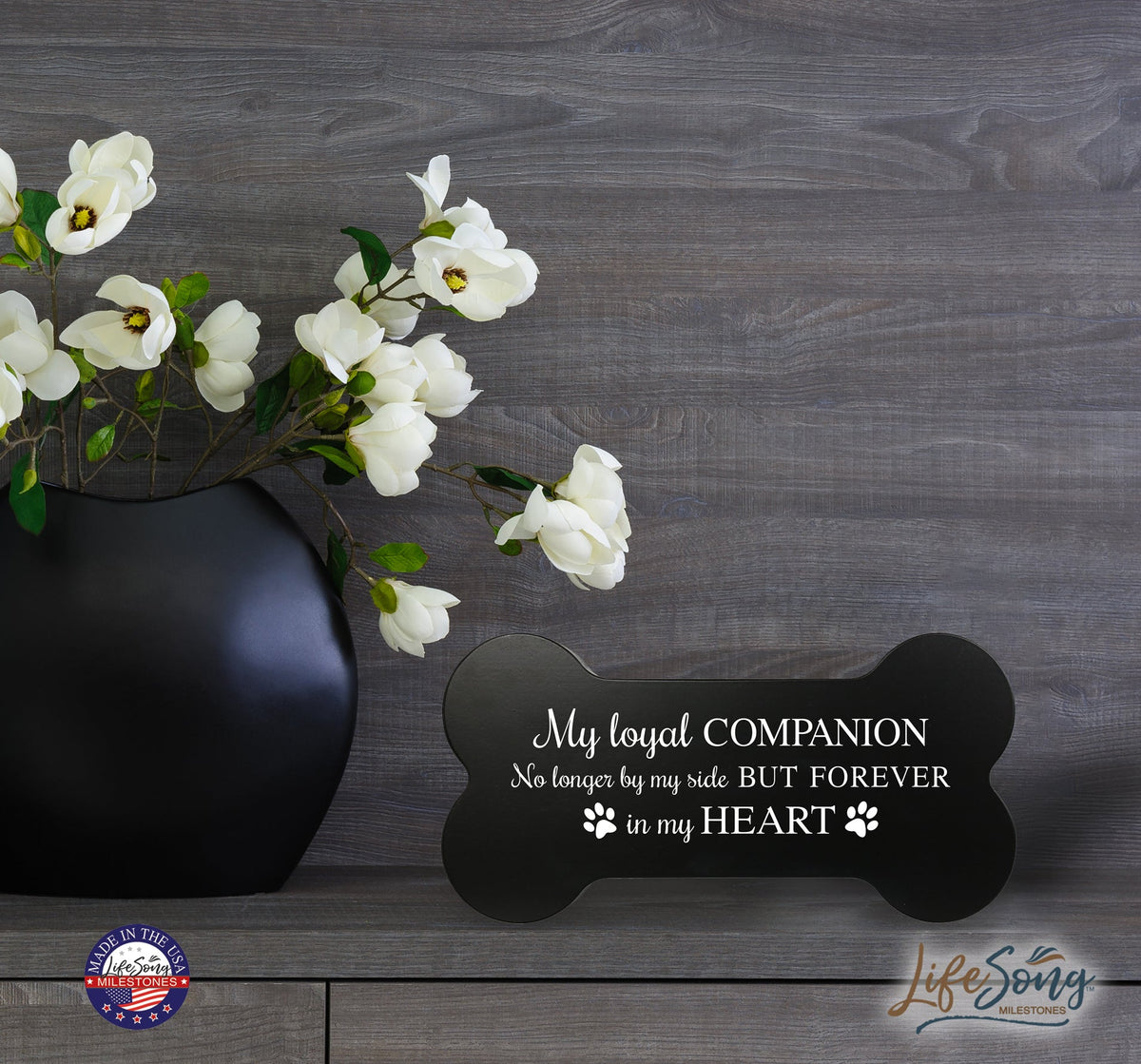 Pet Memorial Dog Bone Cremation Urn for Dog - My Loyal Companion - LifeSong Milestones