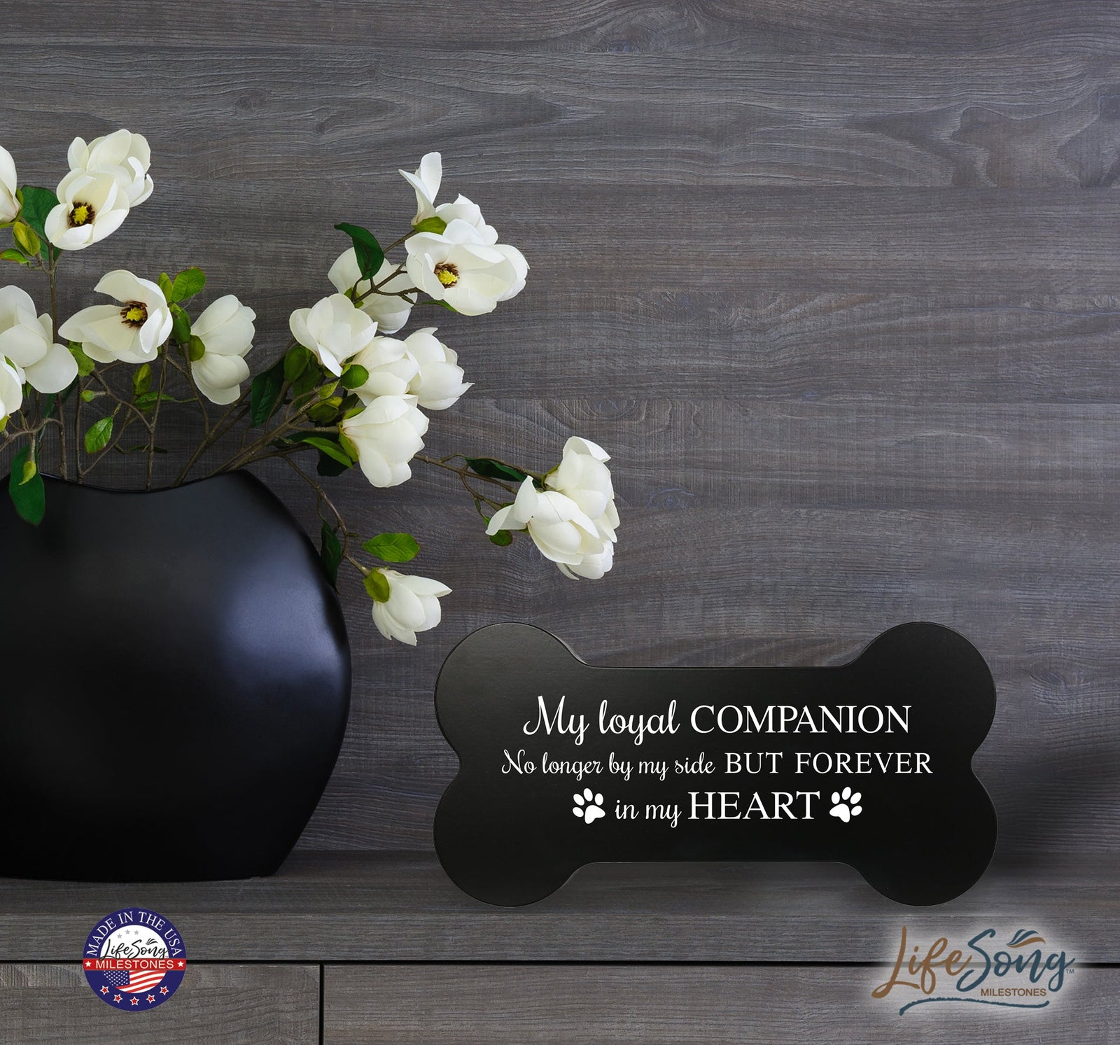 Pet Memorial Dog Bone Cremation Urn for Dog - My Loyal Companion - LifeSong Milestones