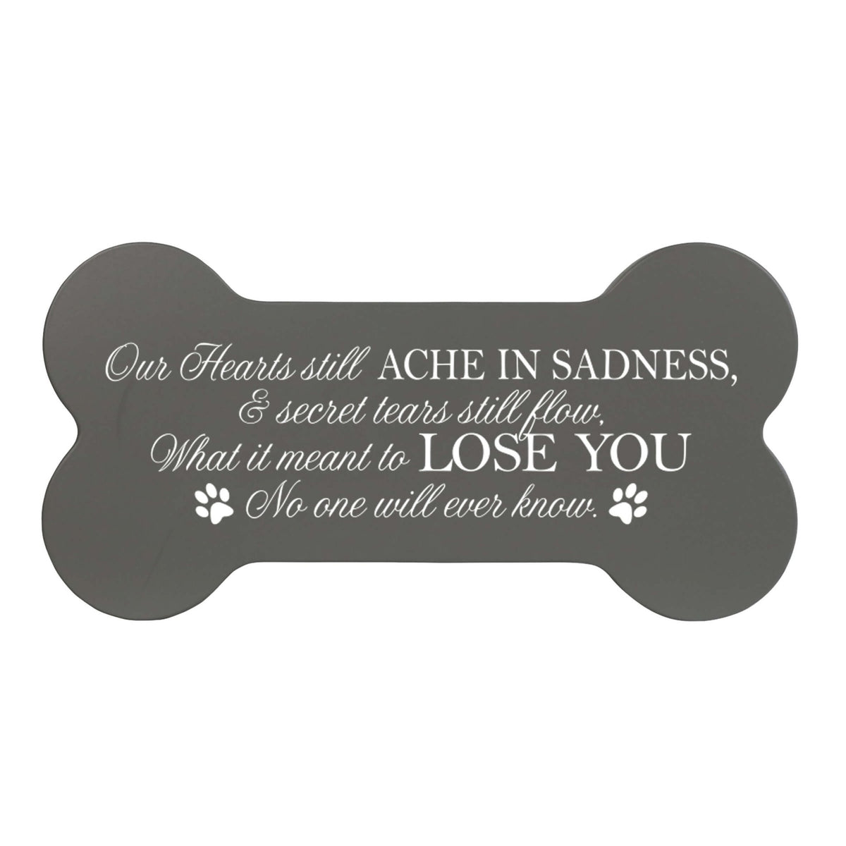 Pet Memorial Dog Bone Cremation Urn for Dog - Our Hearts Still Ache - LifeSong Milestones