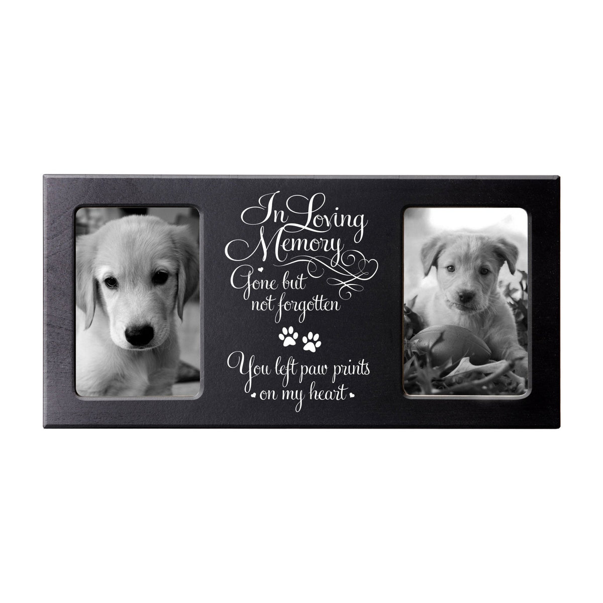 Pet Memorial Double Picture Frame - In Loving Memory - LifeSong Milestones