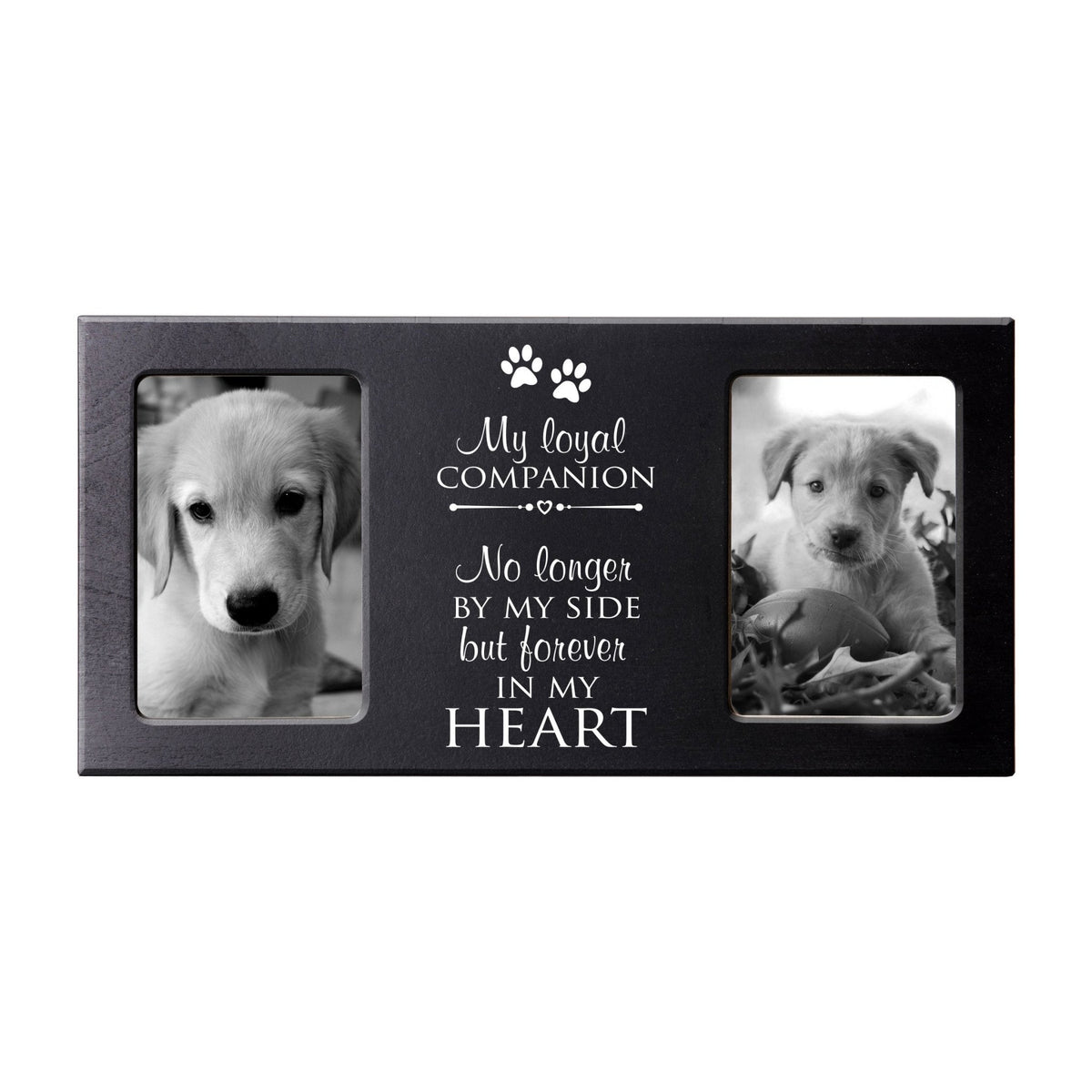 Pet Memorial Double Picture Frame - My Loyal Companion - LifeSong Milestones