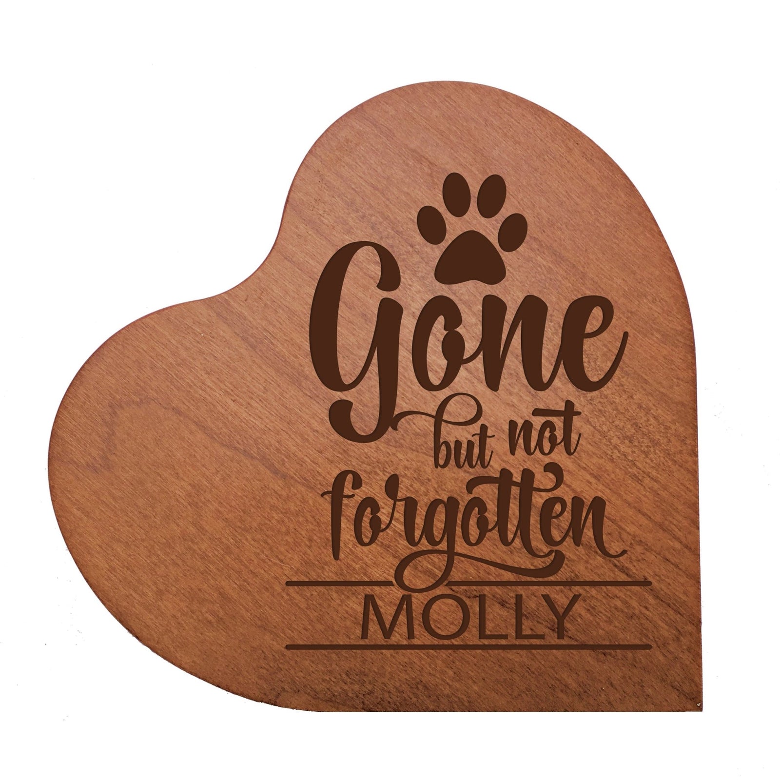 Pet Memorial Heart Block Décor - Gone But Not Forgotten - LifeSong Milestones