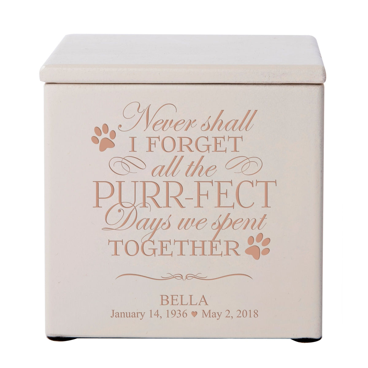 Custom Engraved Funeral Wooden Pet Urns for Dog