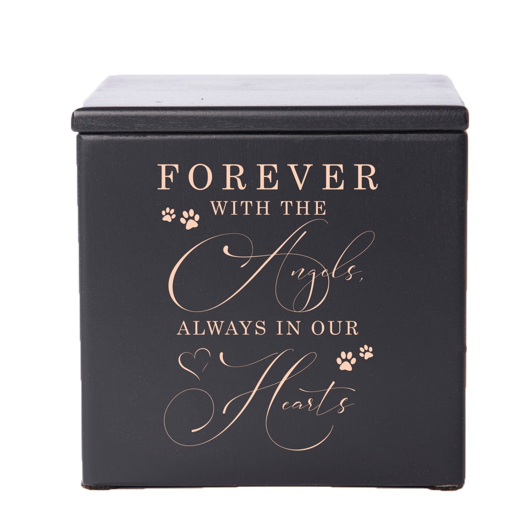 Pet Memorial Keepsake Cremation Urn Box for Dog or Cat - Forever With The Angels - LifeSong Milestones