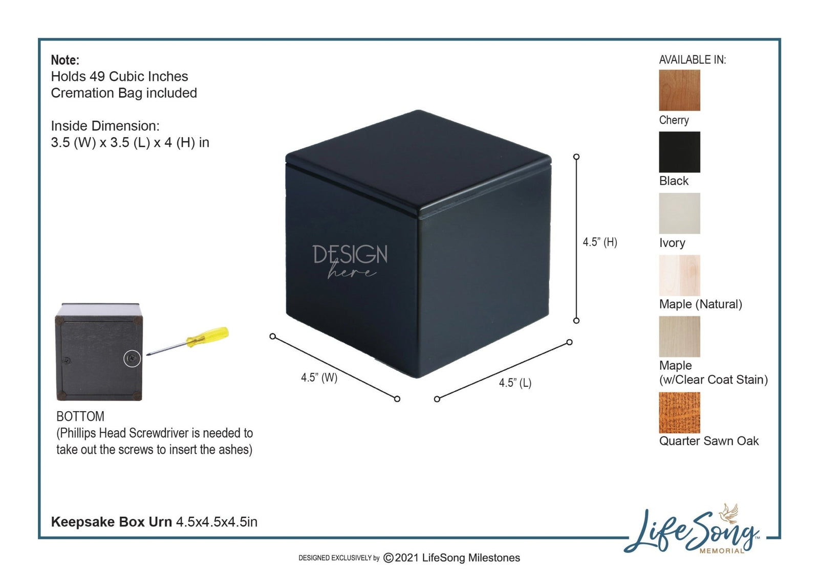 Small Wooden Personalized Memorial Pet Urns For Ashes - If Tears Could Build A Stairway