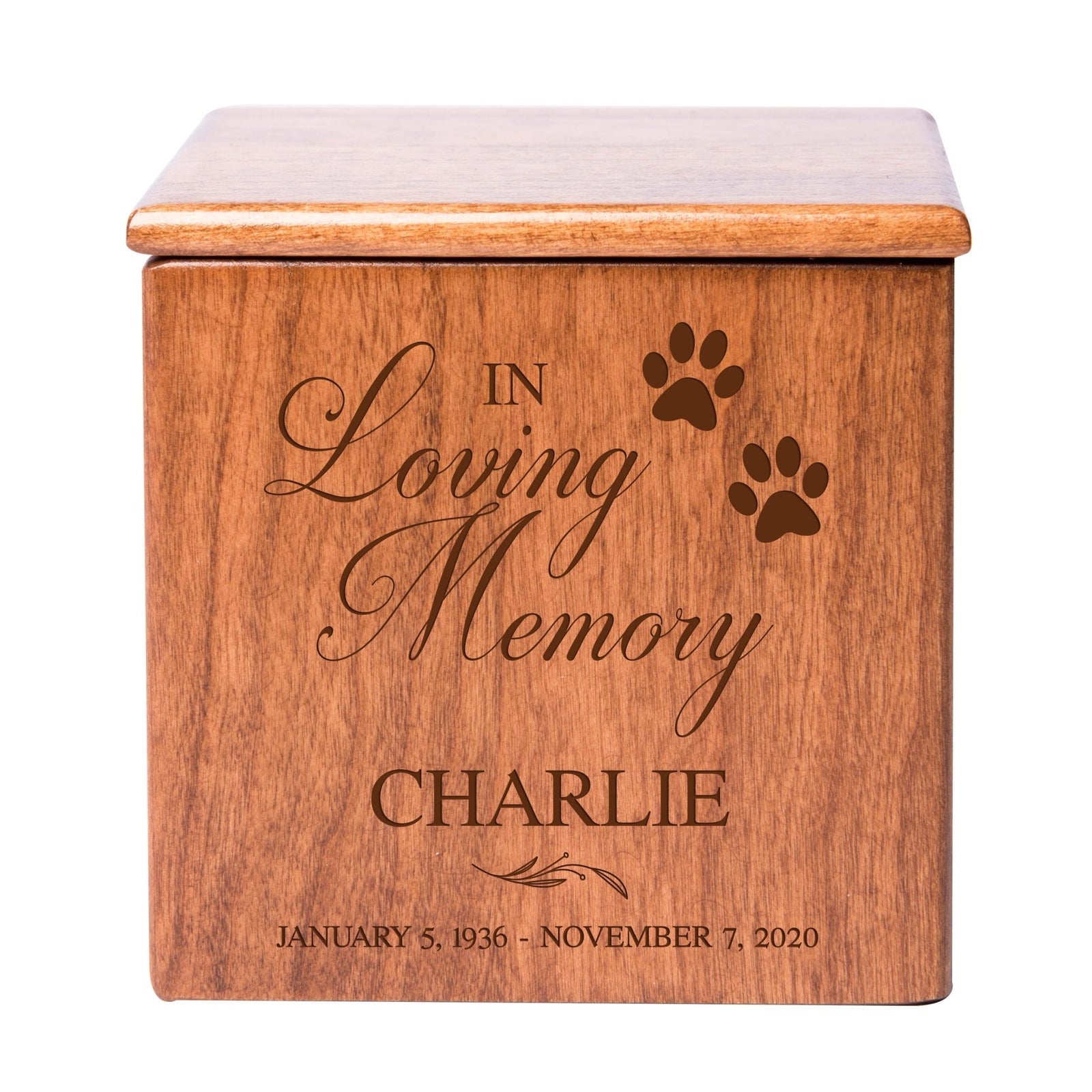 Personalized Wooden Memorial Pet Urns for Ashes