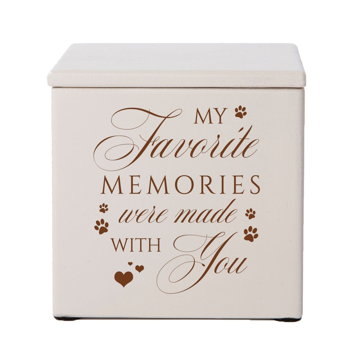 Pet Memorial Keepsake Cremation Urn Box for Dog or Cat - My Favorite Memories - LifeSong Milestones
