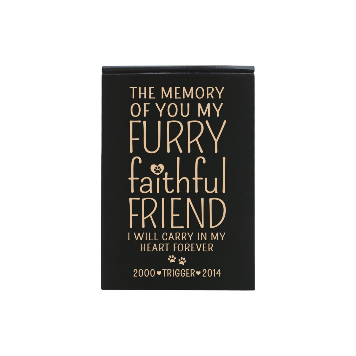 Pet Memorial Keepsake Cremation Urn Box For Dog or Cat - The Memory of You - LifeSong Milestones