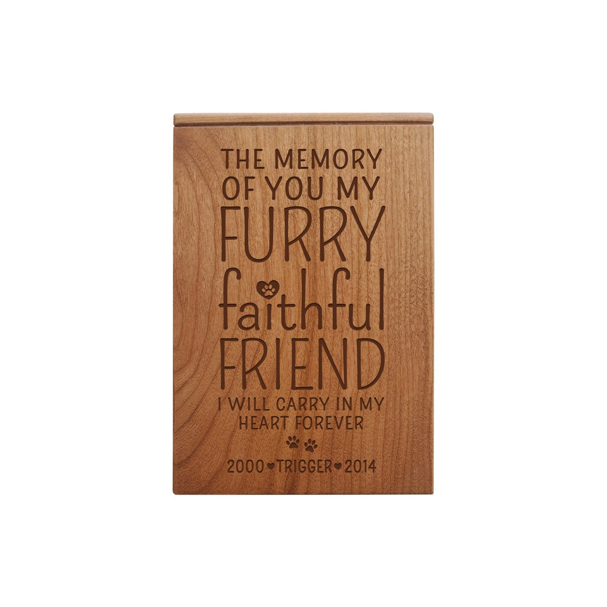 Pet Memorial Keepsake Cremation Urn Box For Dog or Cat - The Memory of You - LifeSong Milestones
