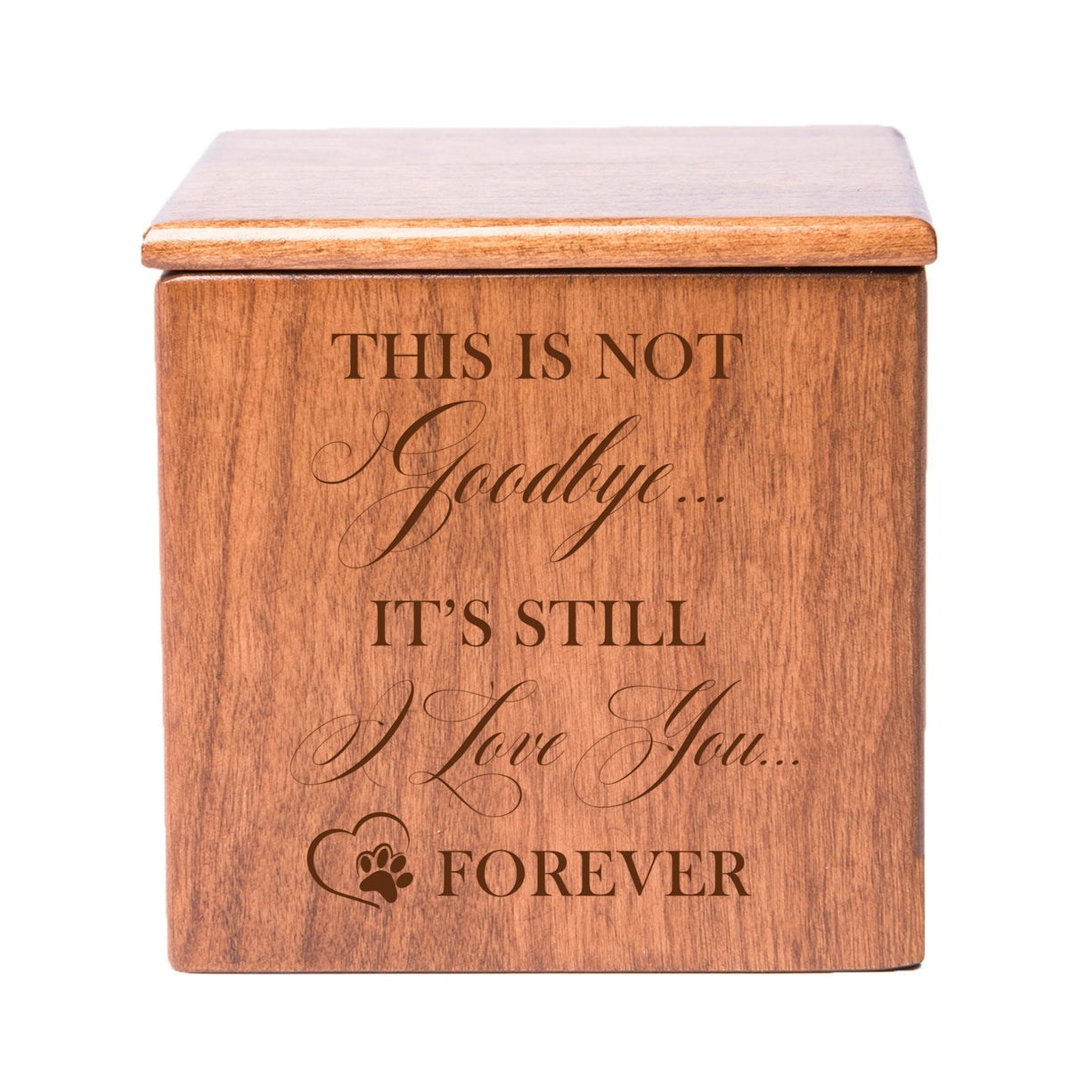 Pet Memorial Keepsake Cremation Urn Box for Dog or Cat - This Is Not Goodbye - LifeSong Milestones