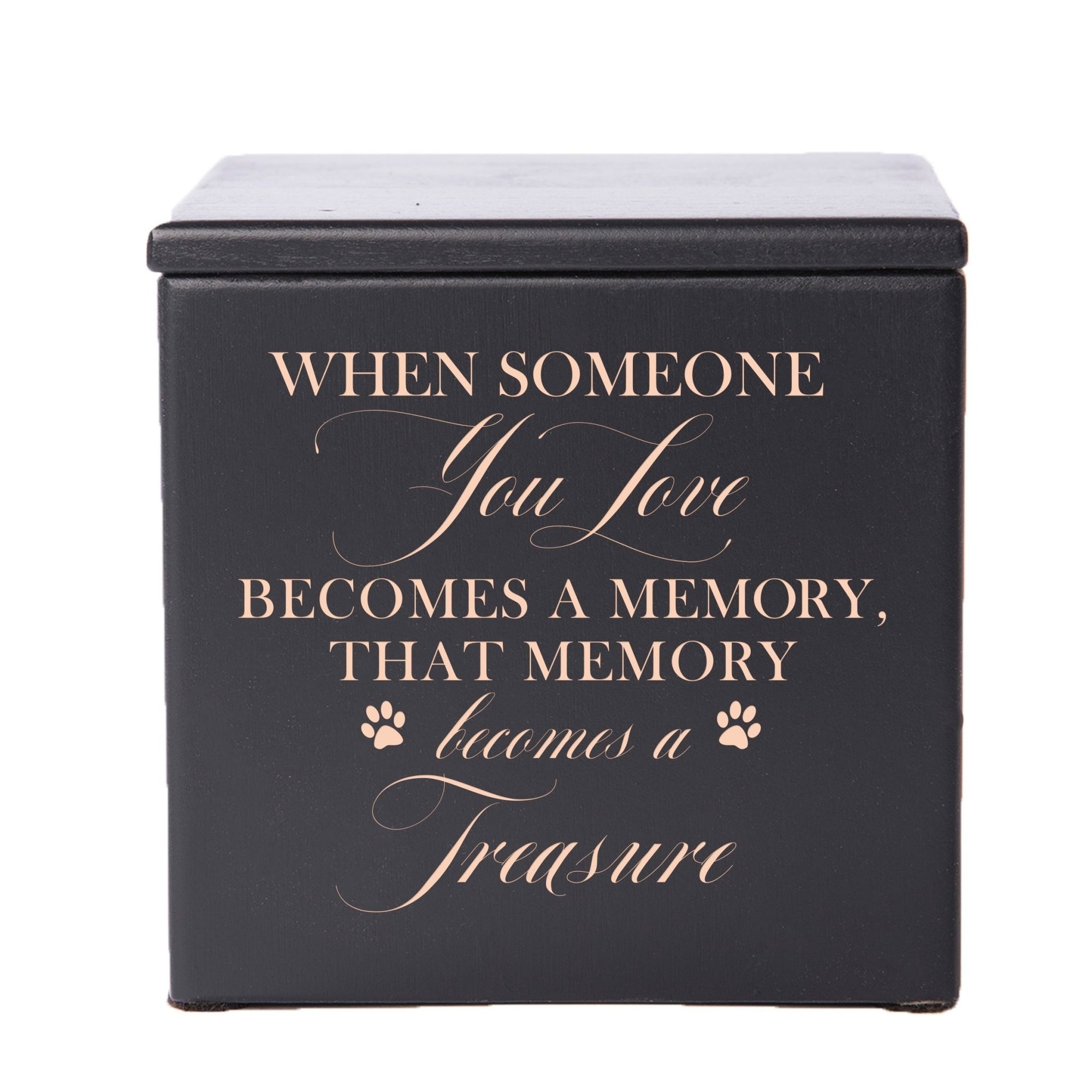 Pet Memorial Keepsake Cremation Urn Box for Dog or Cat - When Someone You Love Becomes A Memory - LifeSong Milestones